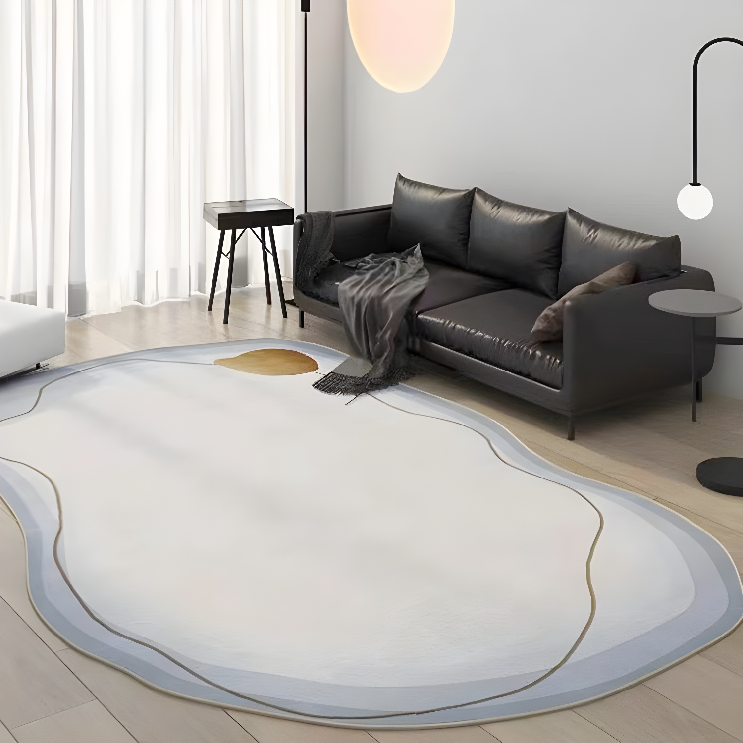 Novelty Shape Nordic Rug Colourful Funky Indoor Rug Polyester Washable Carpet for Home Decoration