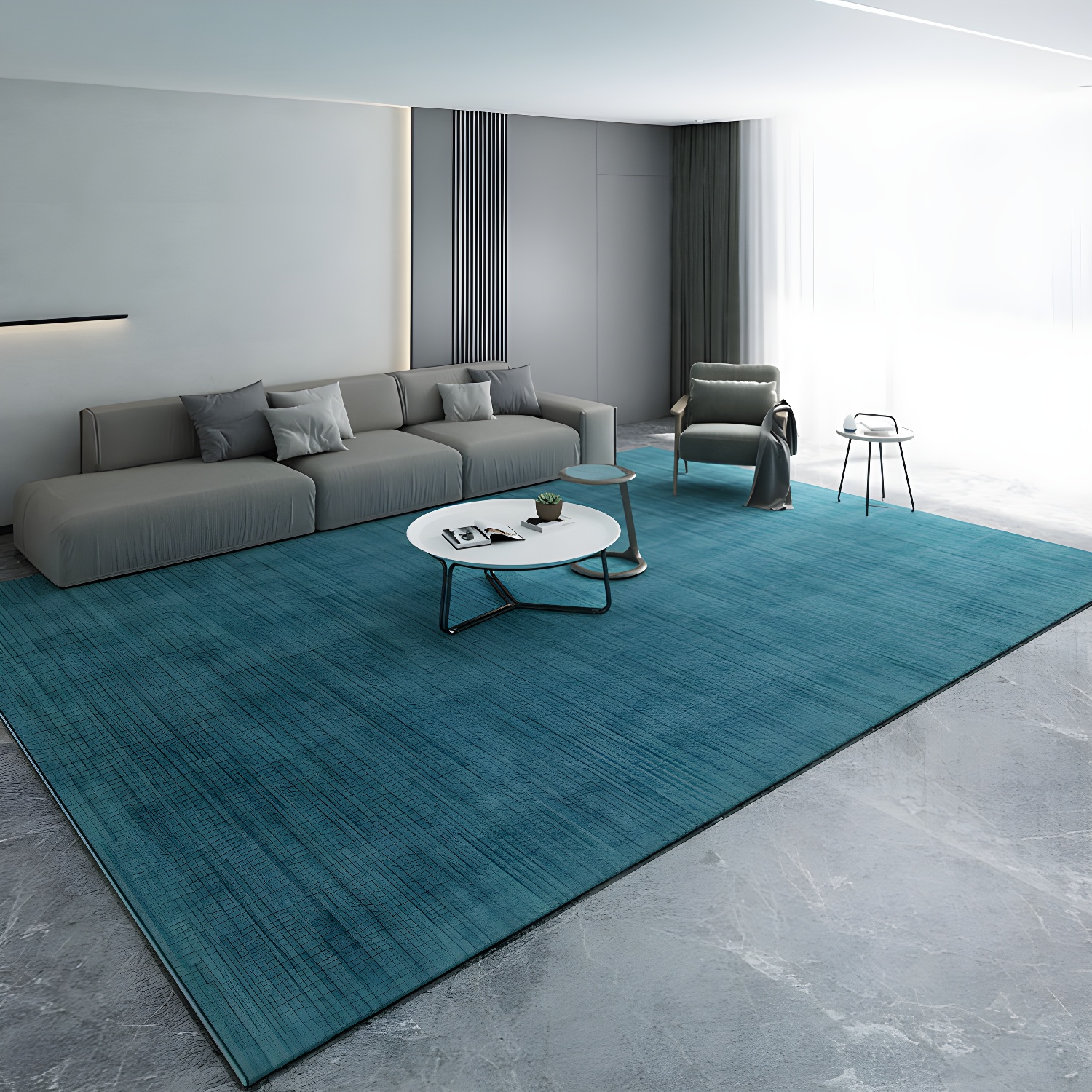 Industrial Plain Carpet Polyester Area Rug Stain Resistant Indoor Rug for Home Decoration