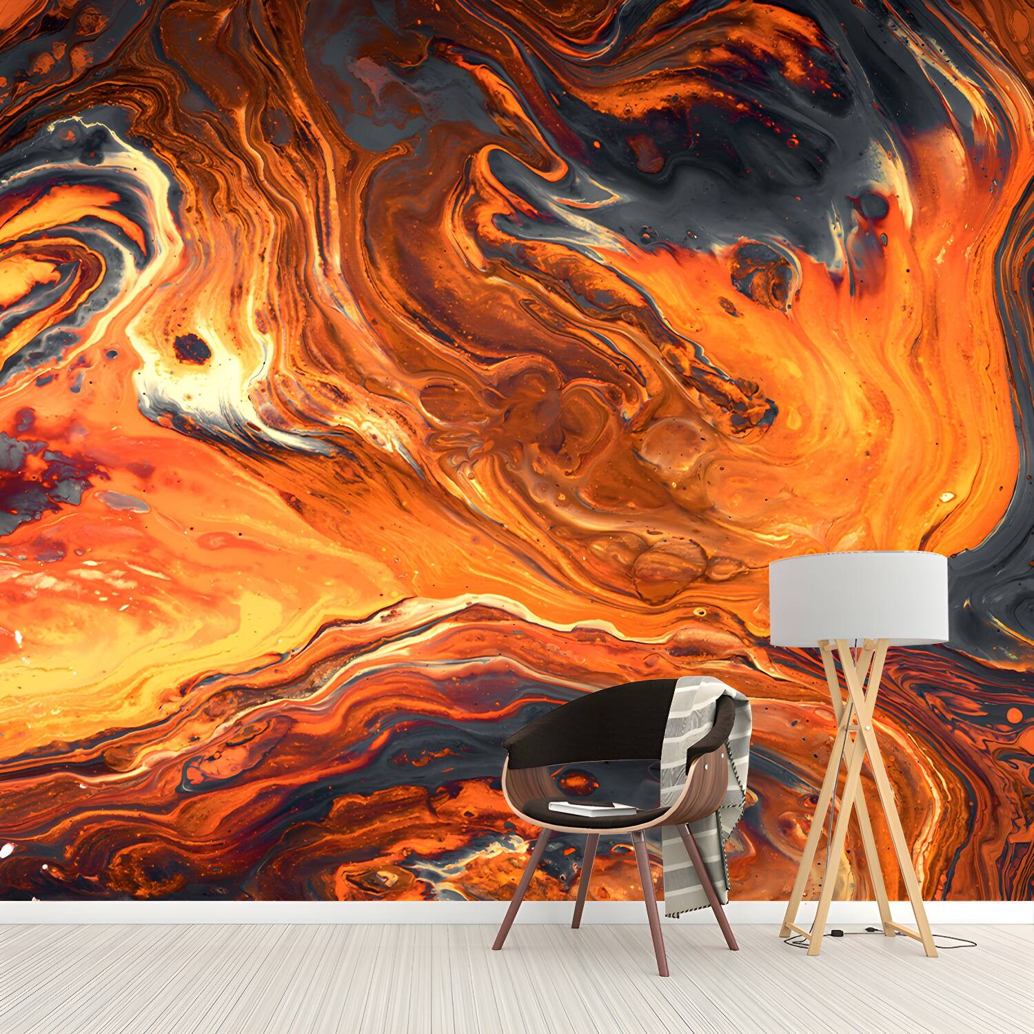 Modern Style Wall Mural Wallpaper Abstract Painting Sitting Room Wall Mural