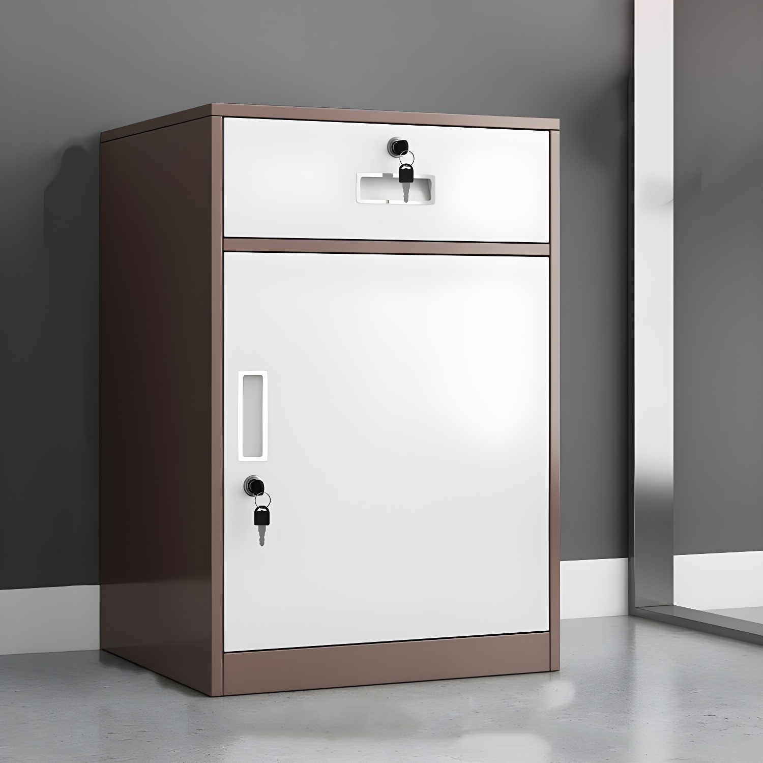 Modern Nordic File Cabinet Locking Drawers Metal Filing Cabinet