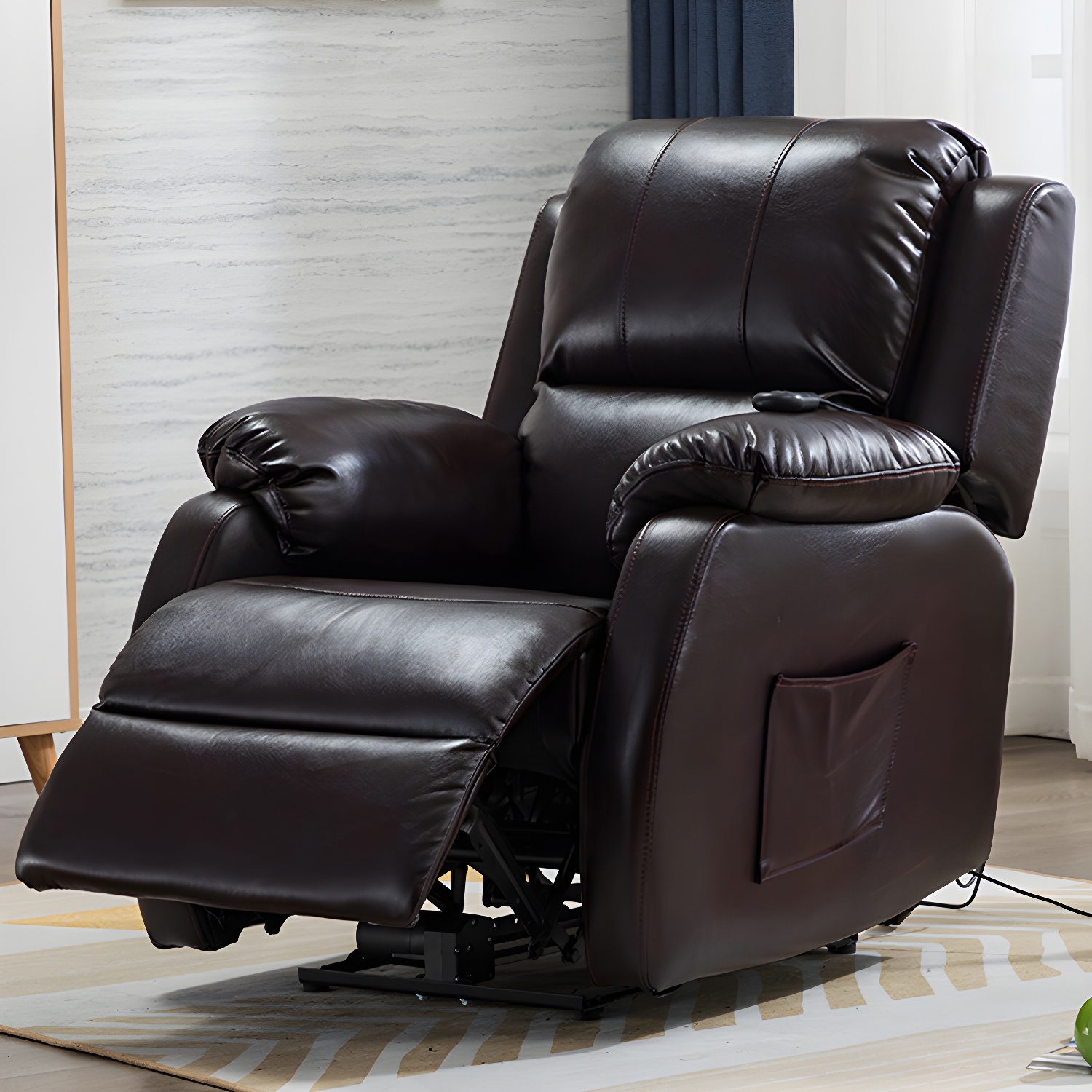 Lumbar Support Recliner Chair Position Lock Living Room Standard Recliner