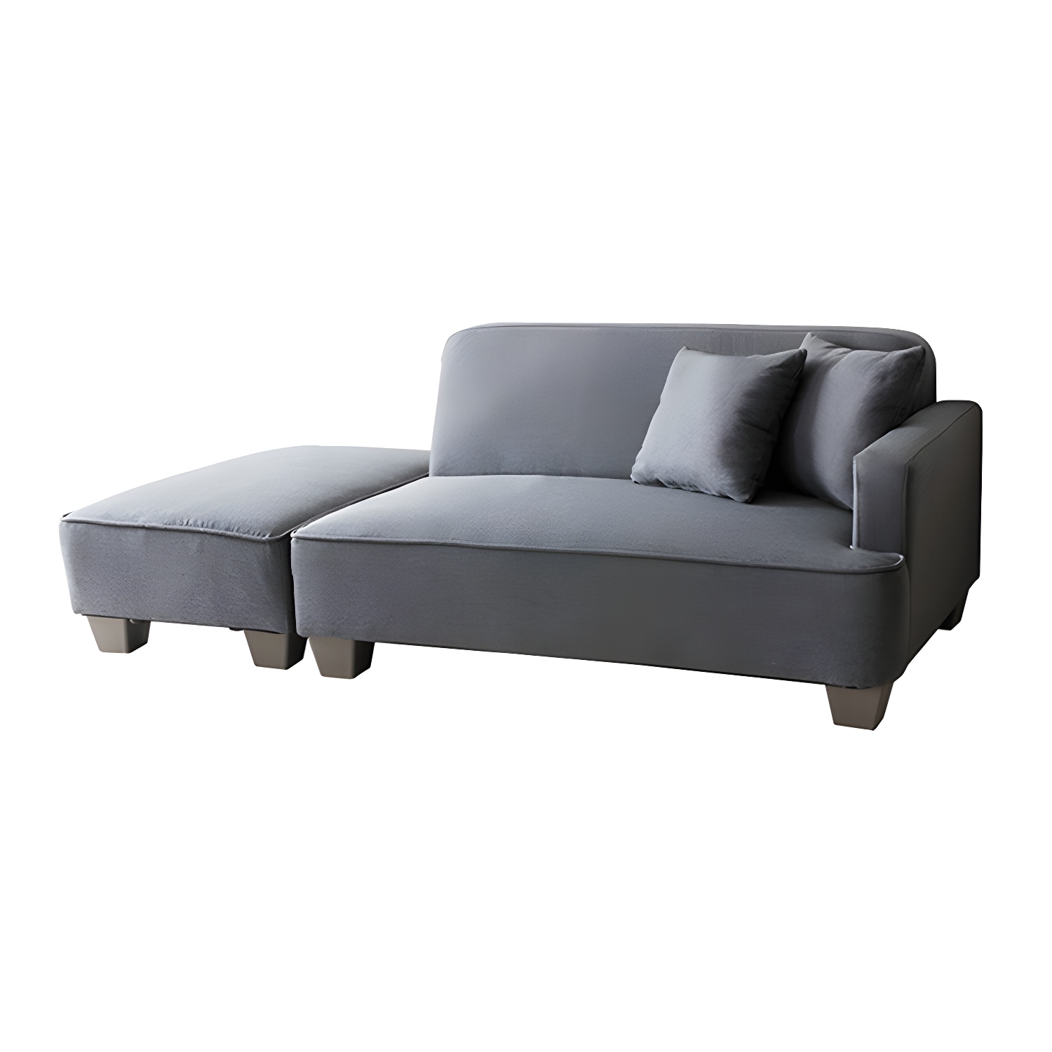 Modern Cotton Blend Sleeper Chair Bed Square Arms Lounge Chair