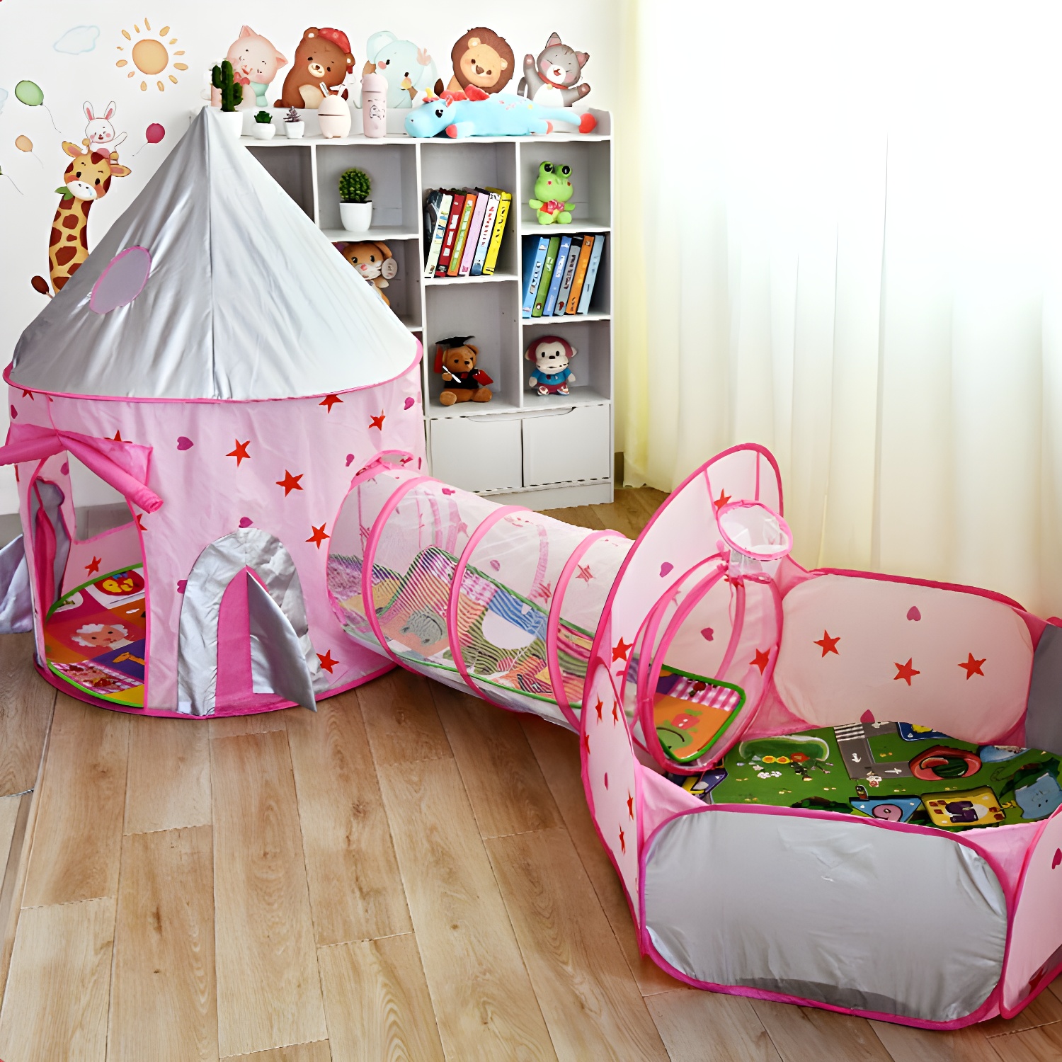 Cloth Tunnel Indoor Boys and Girls Indoor Castle Play Tunnels