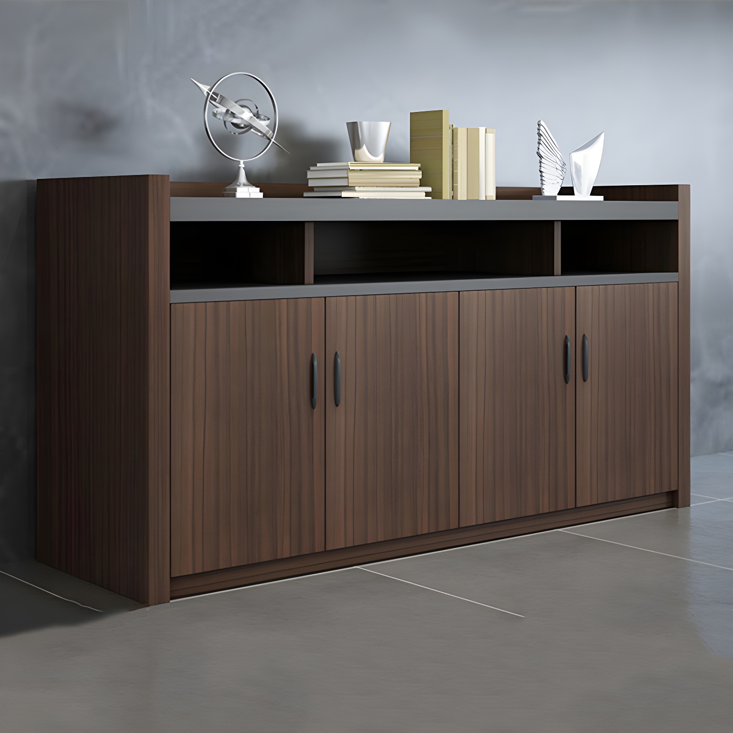 Modern Style File Cabinet Wooden Frame Storage Filing Cabinet for Office