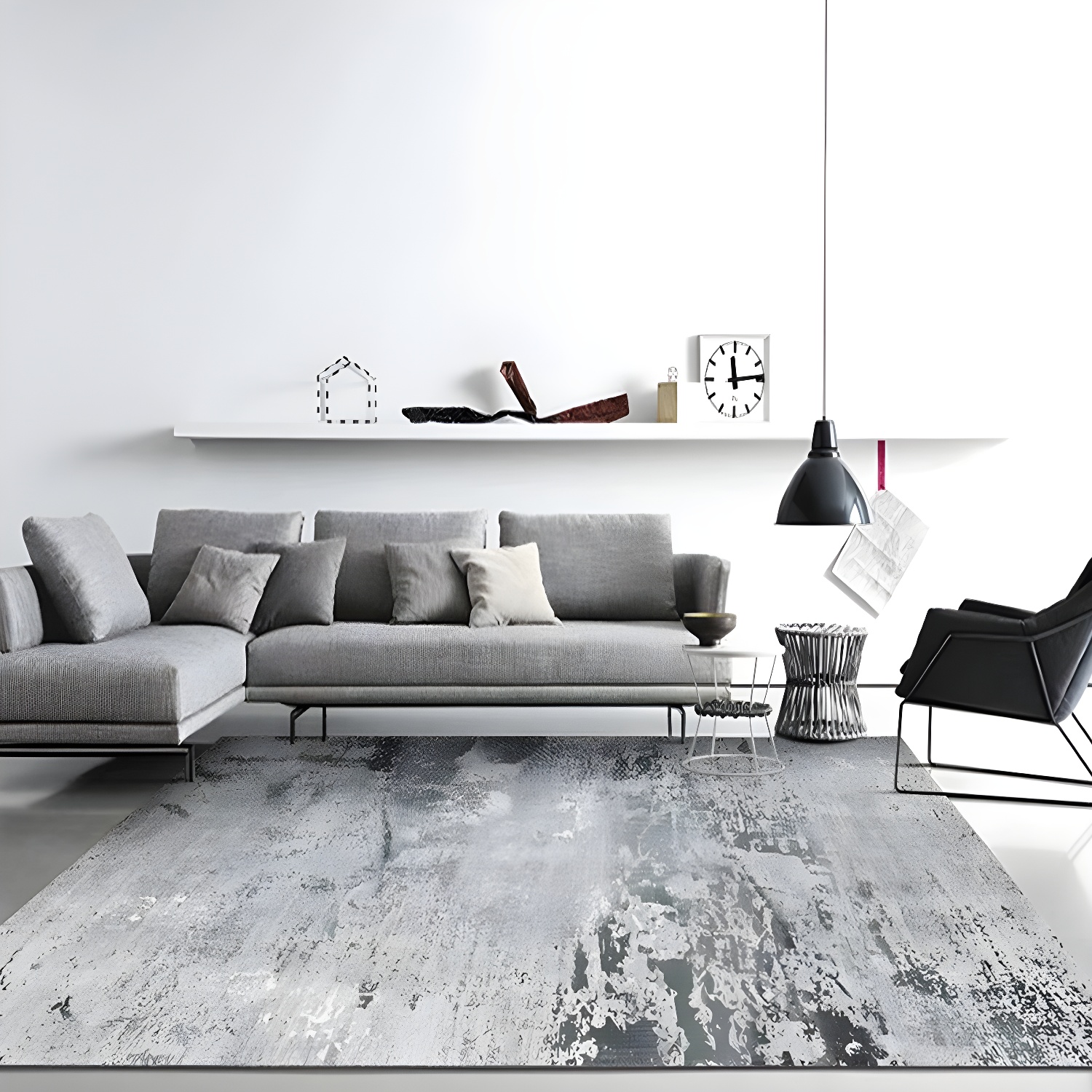 Modern Abstract Rug Indoor Non-slip Area Carpet for Living Room and Bedroom