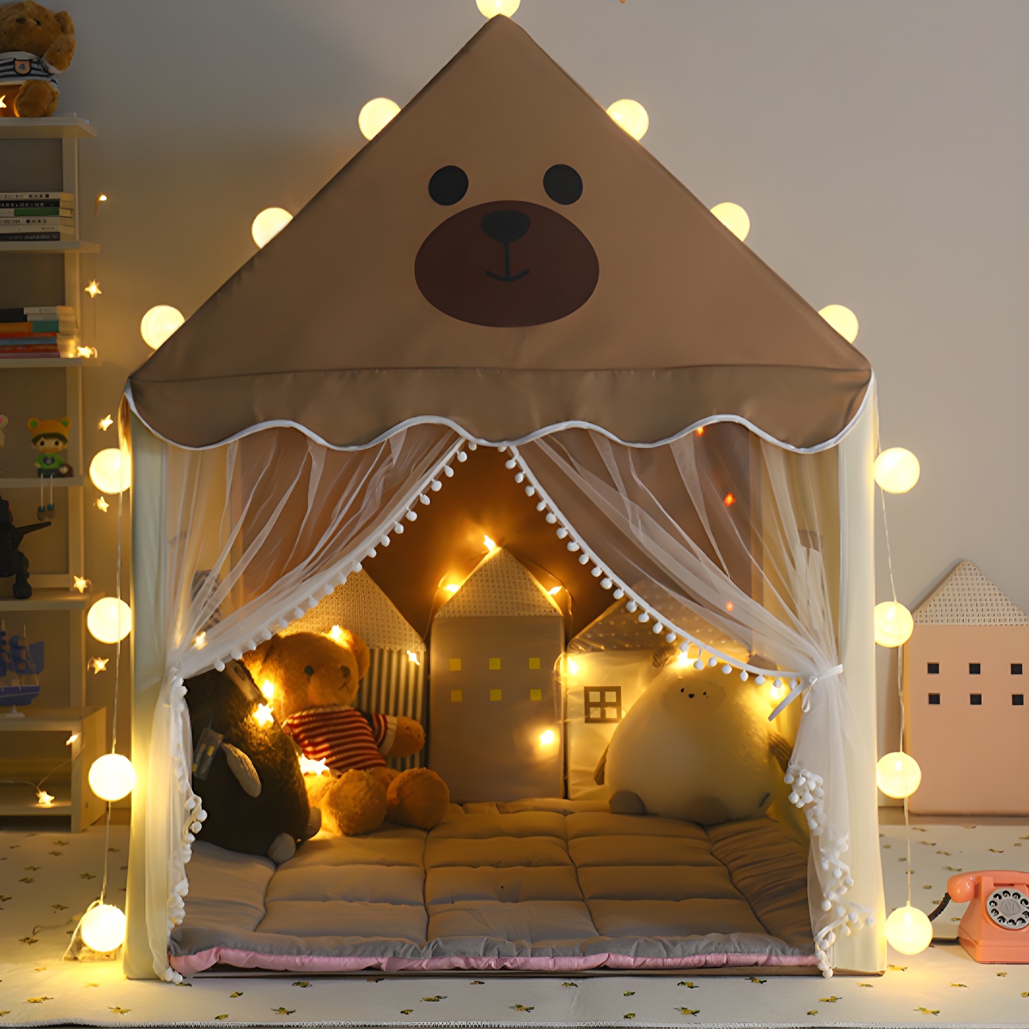 Modern Portable UV Resistant Playhouse with Windows for Living Room