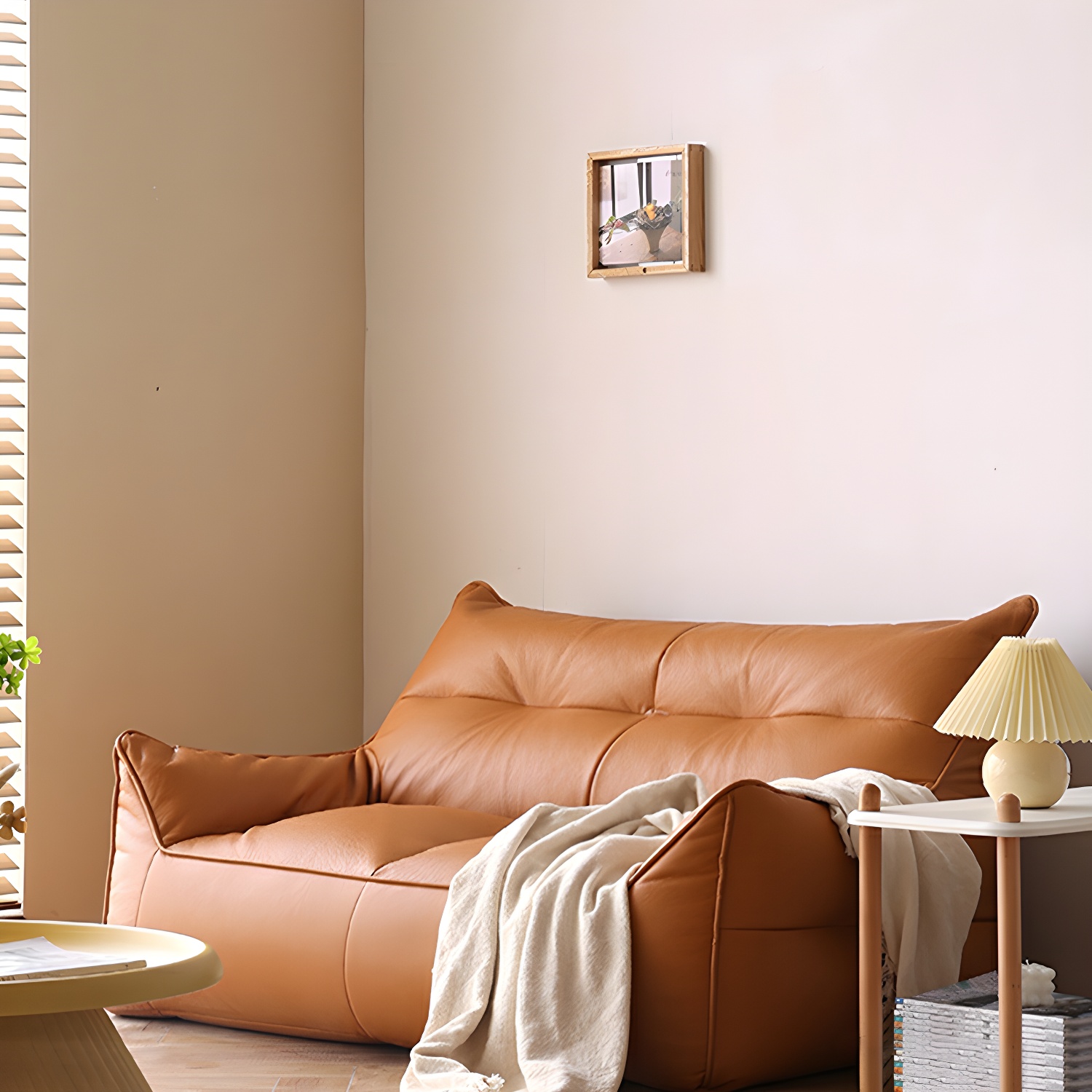 Simple Faux Leather Bean Bag Chair & Sofa for Teens & Adults