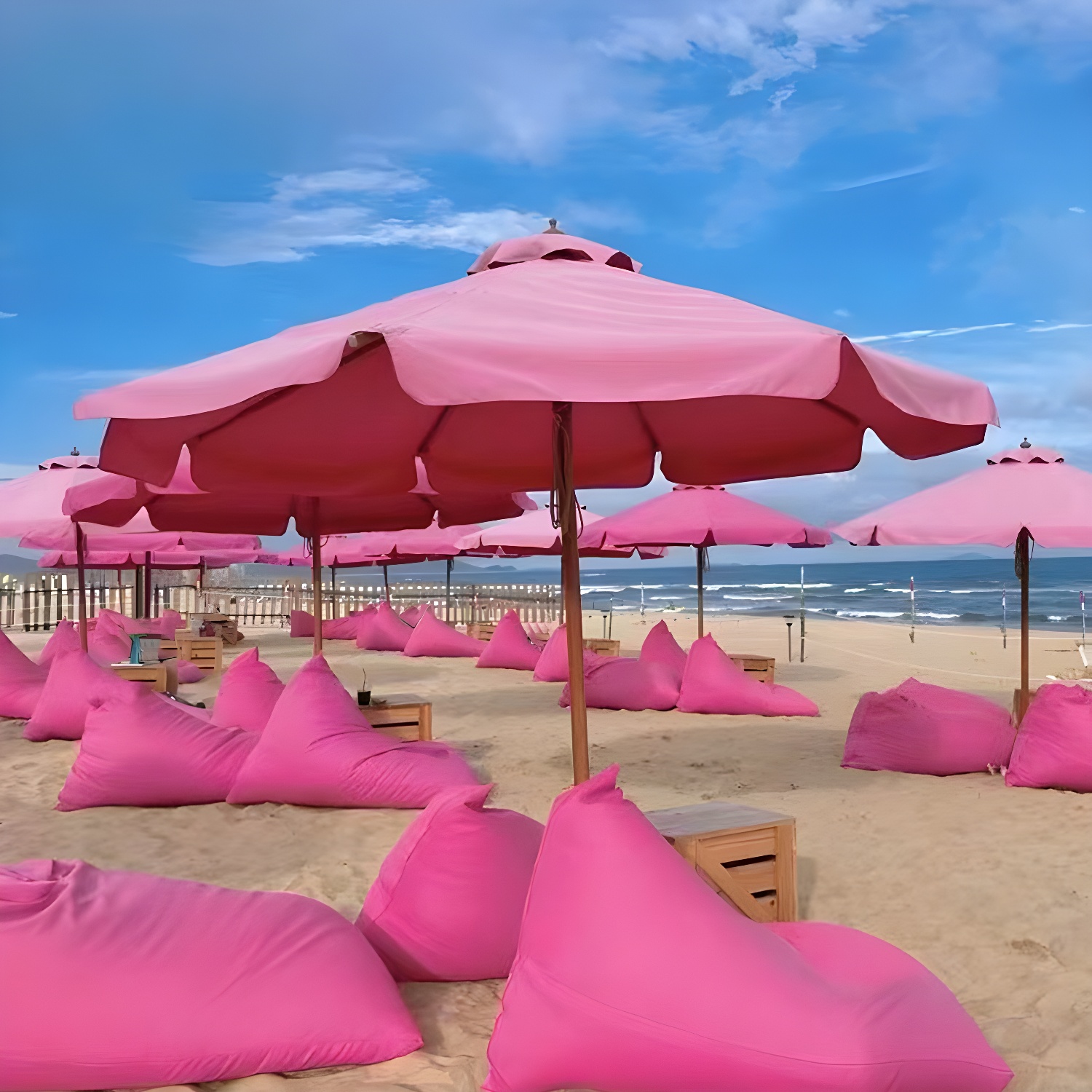 Large Water Resistant Bean Bag with Removable Cover for Outdoor Use