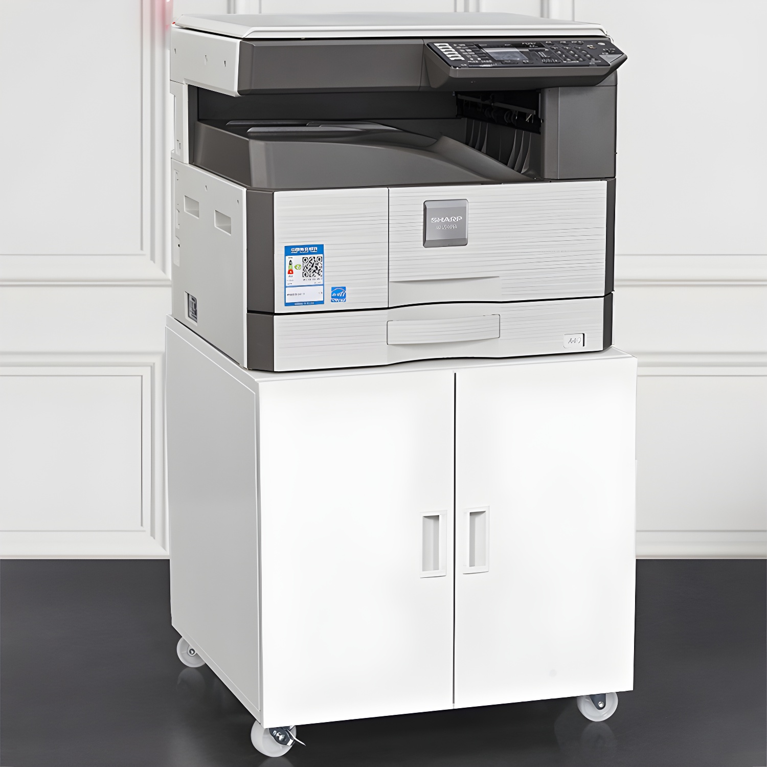 Modern Steel Lateral Filing Cabinet with Casters for Convenient Organization