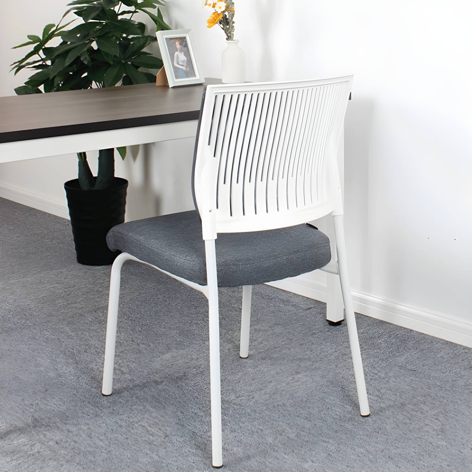 Ergonomic Modern Mesh Task Chair with Armless Design & Mid-Back Support