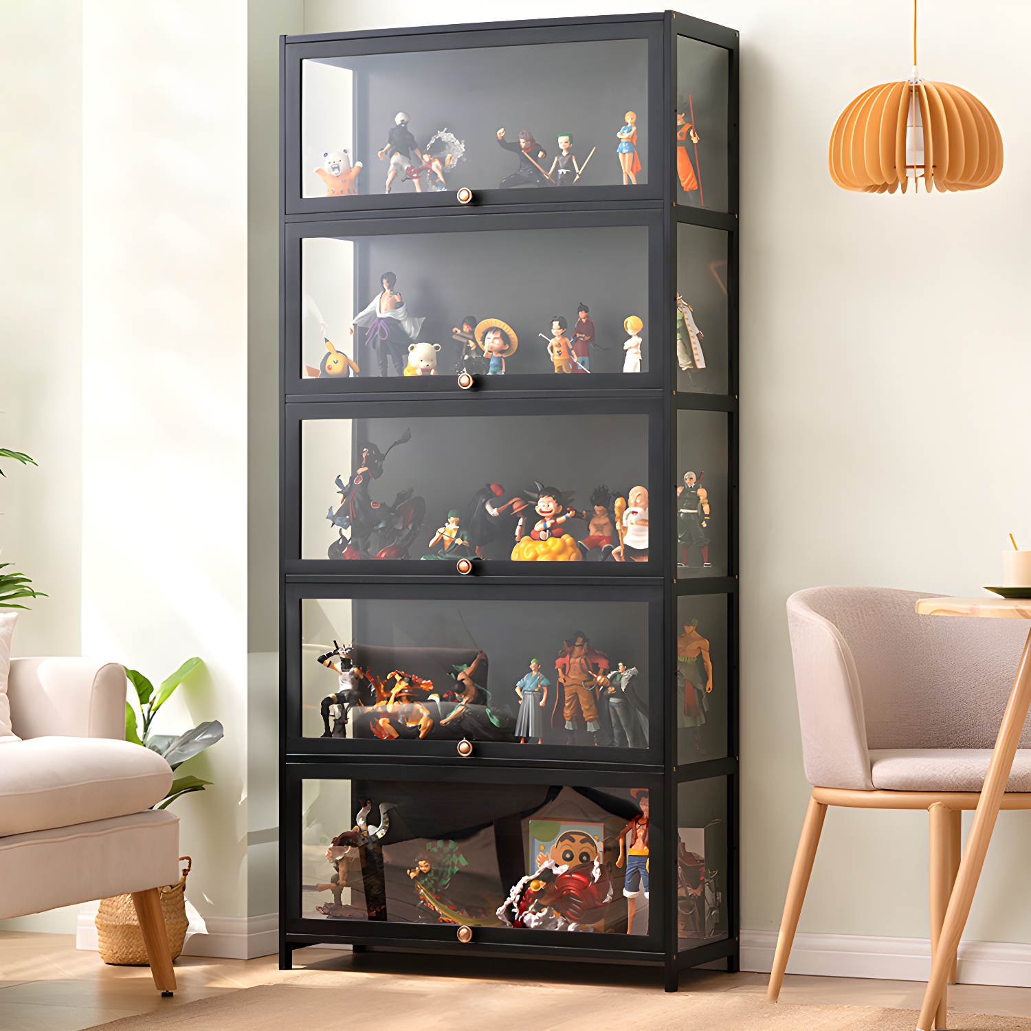 Bamboo Display Stand with Cabinet Included & Drawers Not Included