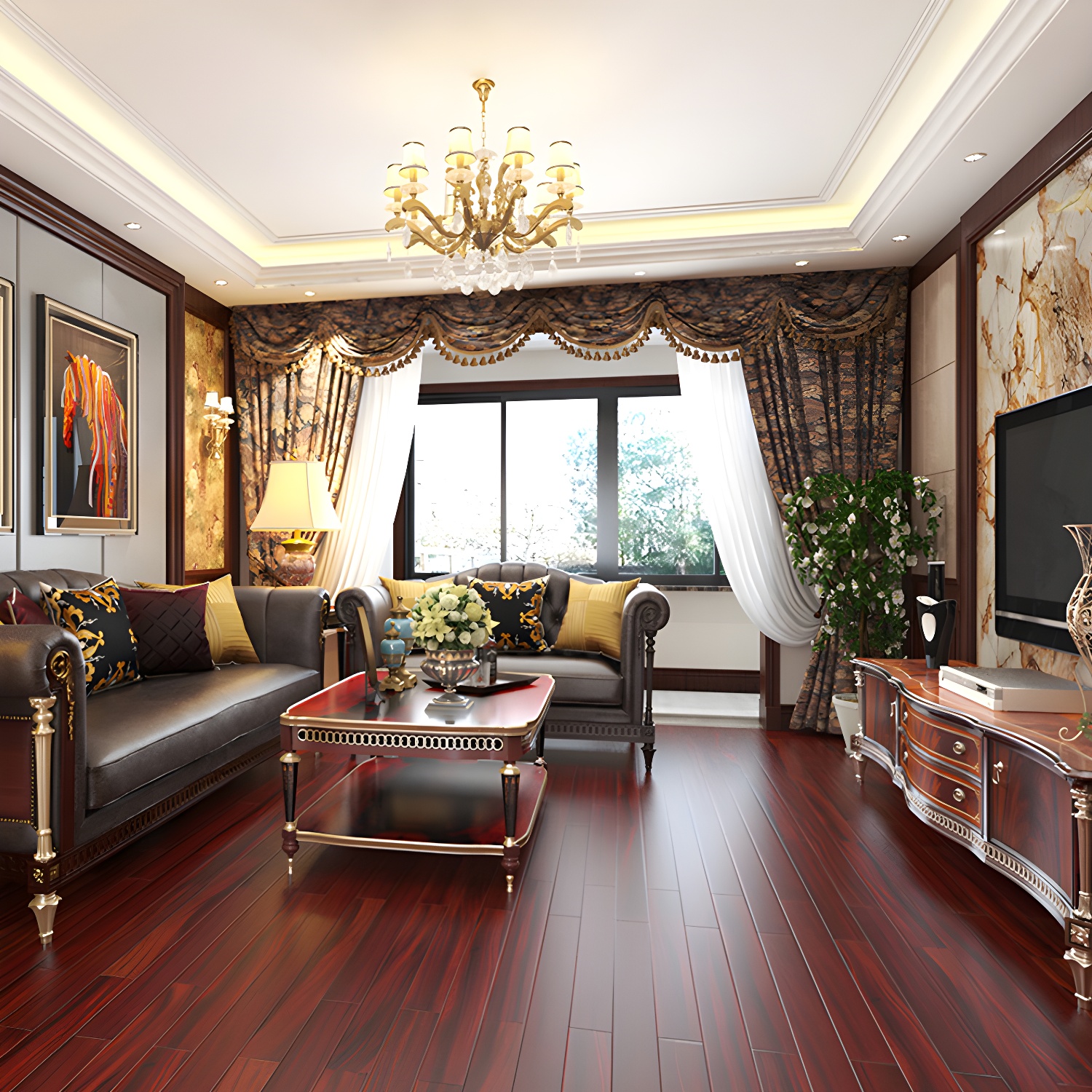 Waterproof Okan Solid Wood Hardwood Flooring with Smooth Surface Texture