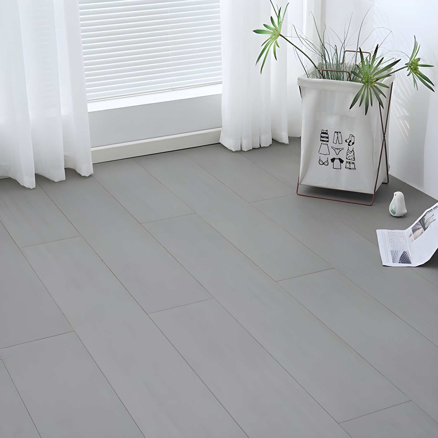 Waterproof Scratch Resistant Laminate Wood Planks - Smooth Surface with Low Gloss Finish
