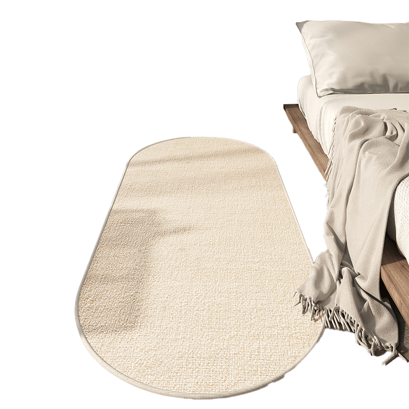 Modern Polyester Oval Area Rug with Anti-Slip Backing, Ideal for Indoor Use