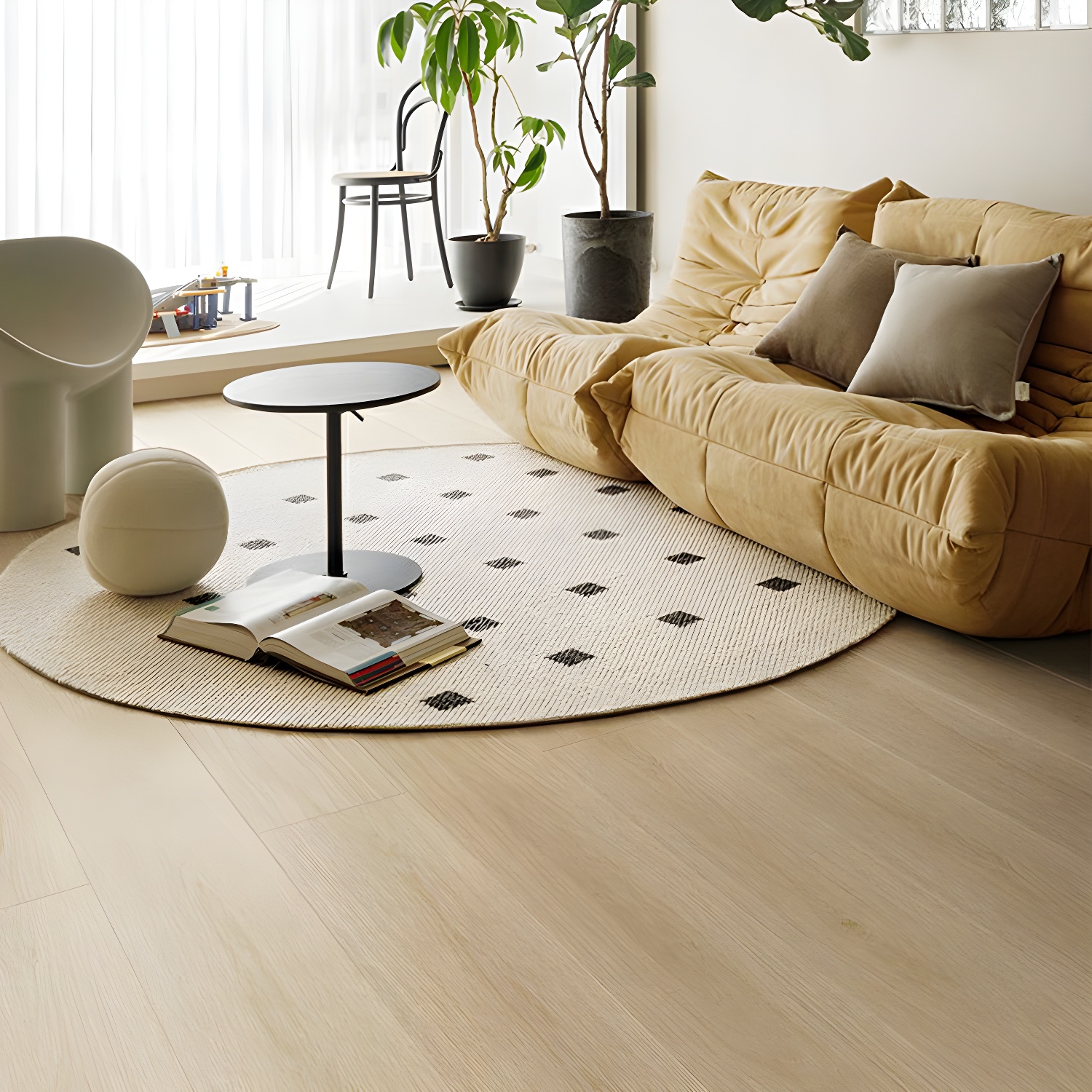 Waterproof Scratch Resistant Laminate Wood Planks - Beautiful Light Wood Look for Your Living Space