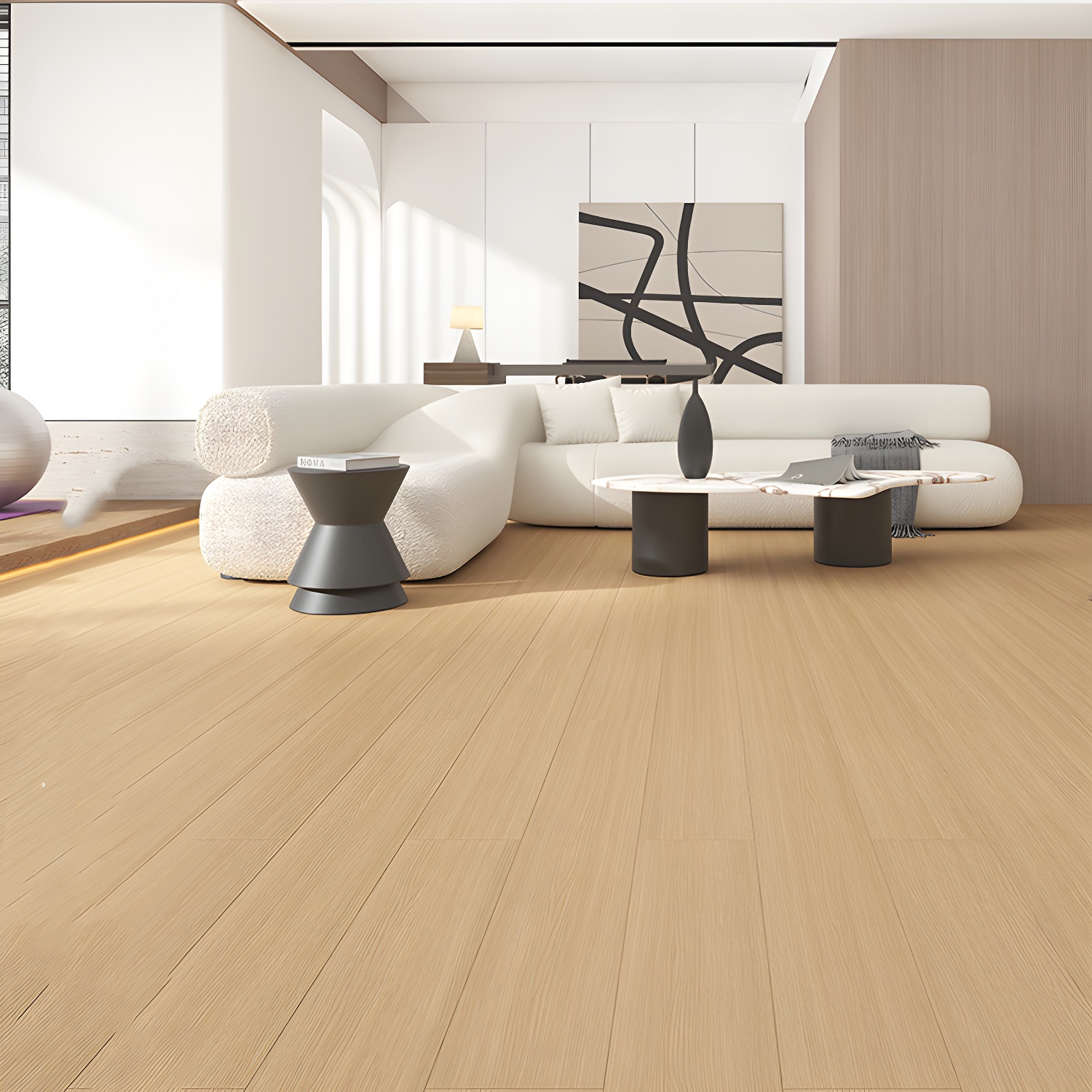 Durable 12mm HDF Waterproof Laminate Wood Flooring for Living Space - Slip Scratch Stain Resistant