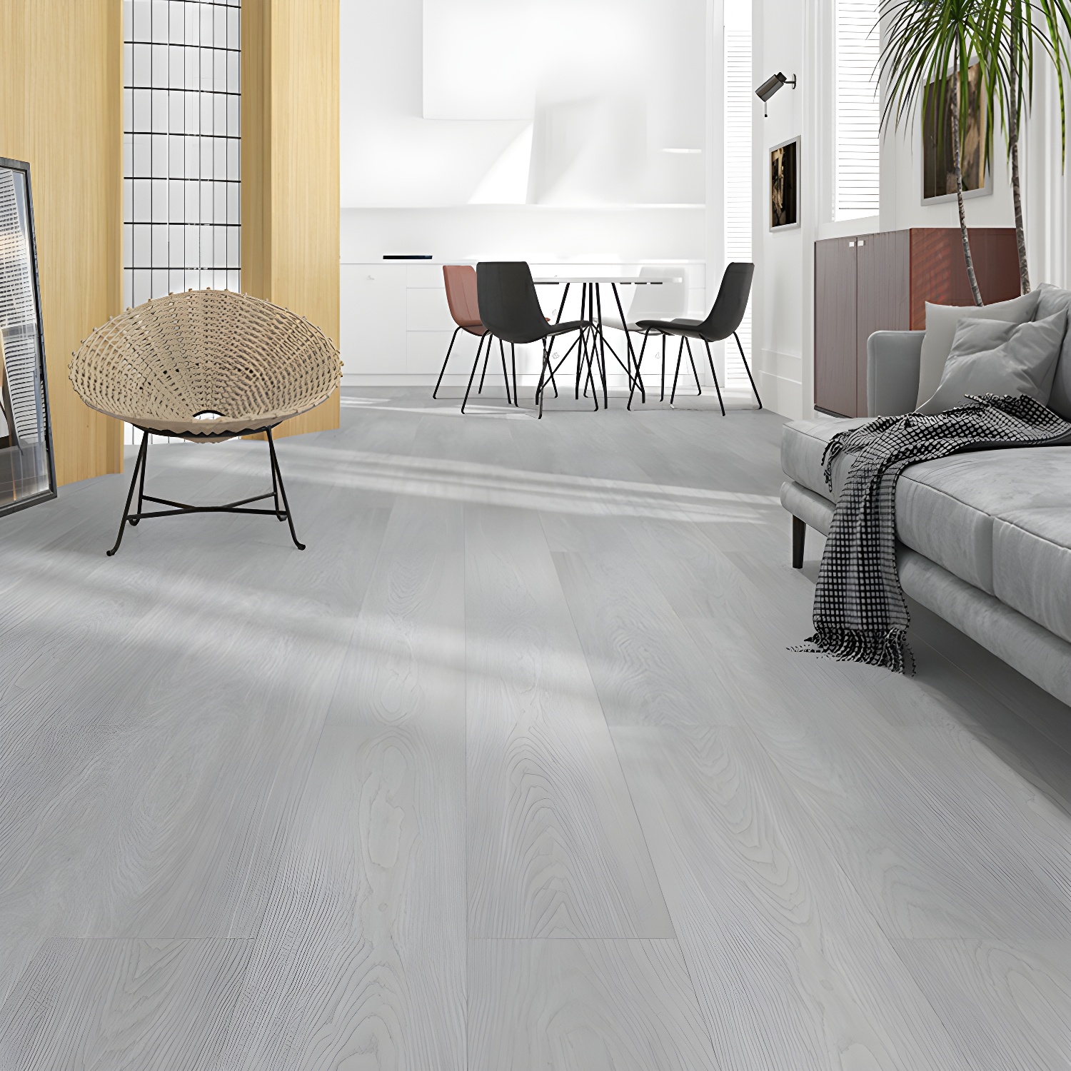 Waterproof Low Gloss Laminate Wood Planks - Scratch Resistant Flooring for Your Living Space