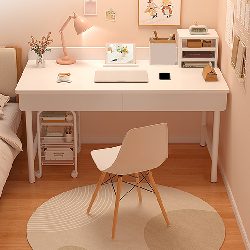 Sleek and Stylish Rectangle Office Desk with Modern White Legs