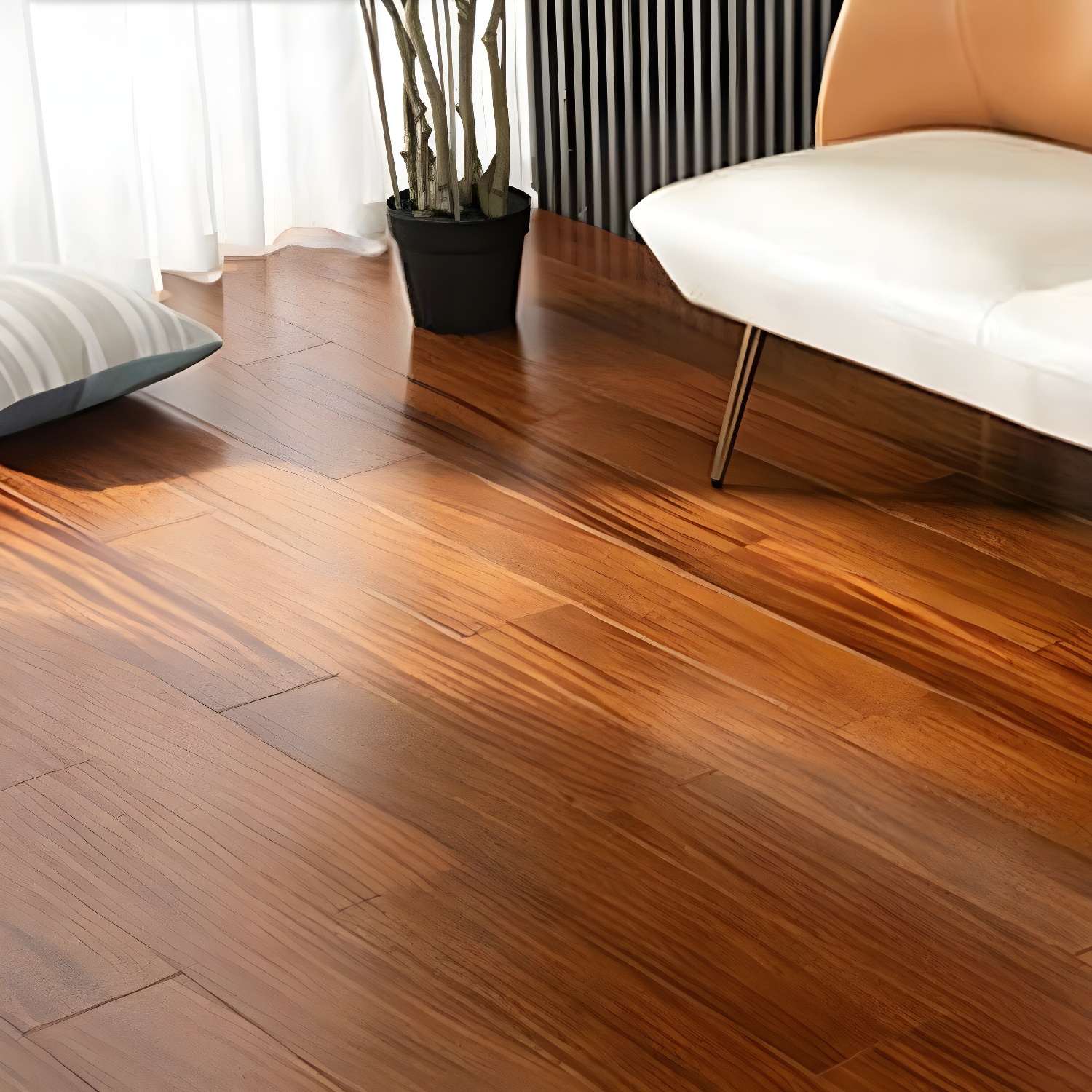 Brown Wood Modern Hoover Construction OKAN Hardwood Flooring