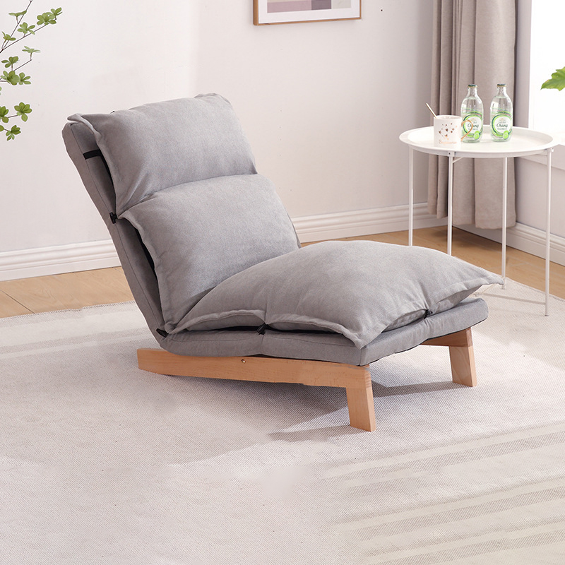 Small Modern Recliner with Removable Cushions and Wood Frame