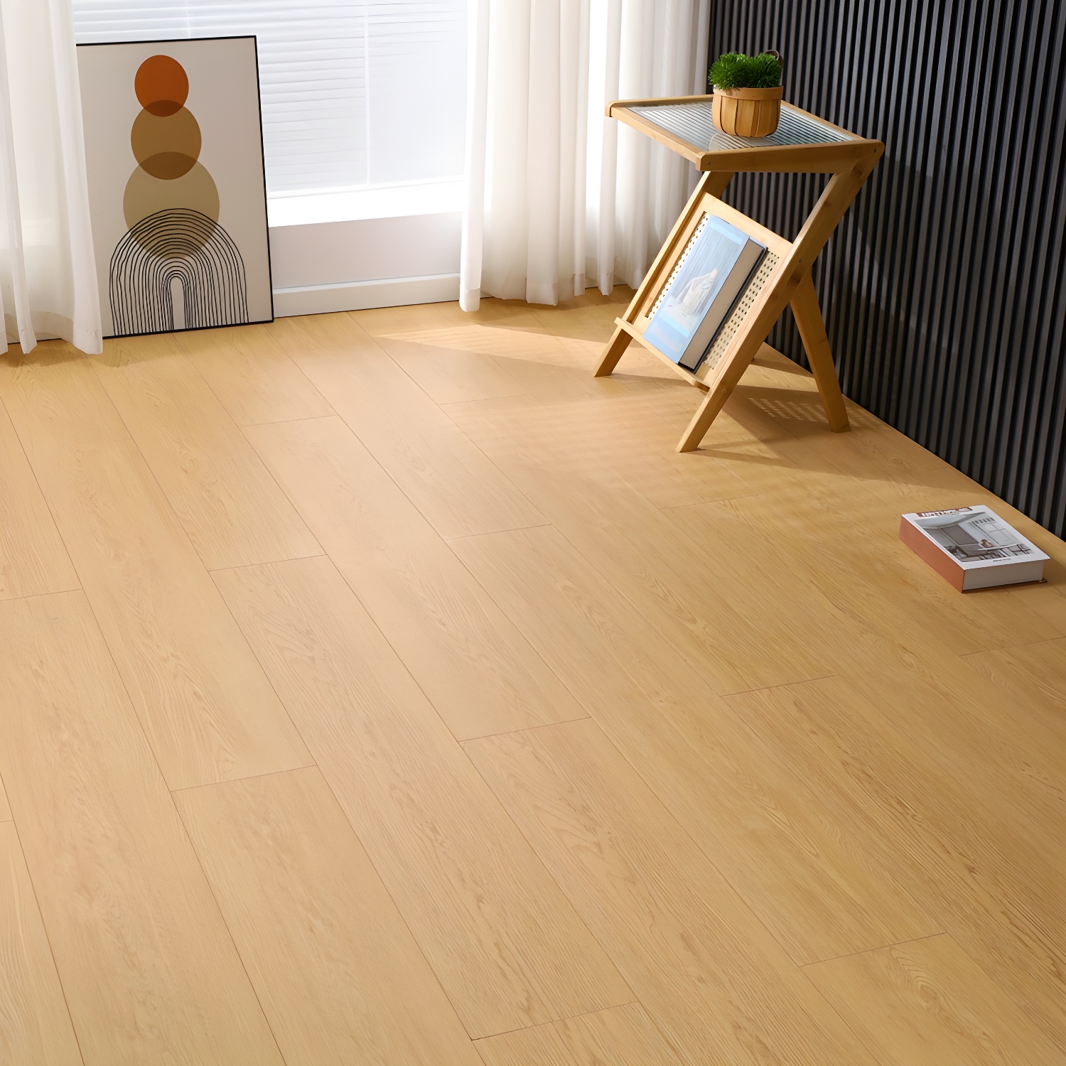 Elegant Low Gloss Laminate Flooring - Waterproof Planks with Scratch Resistant Surface