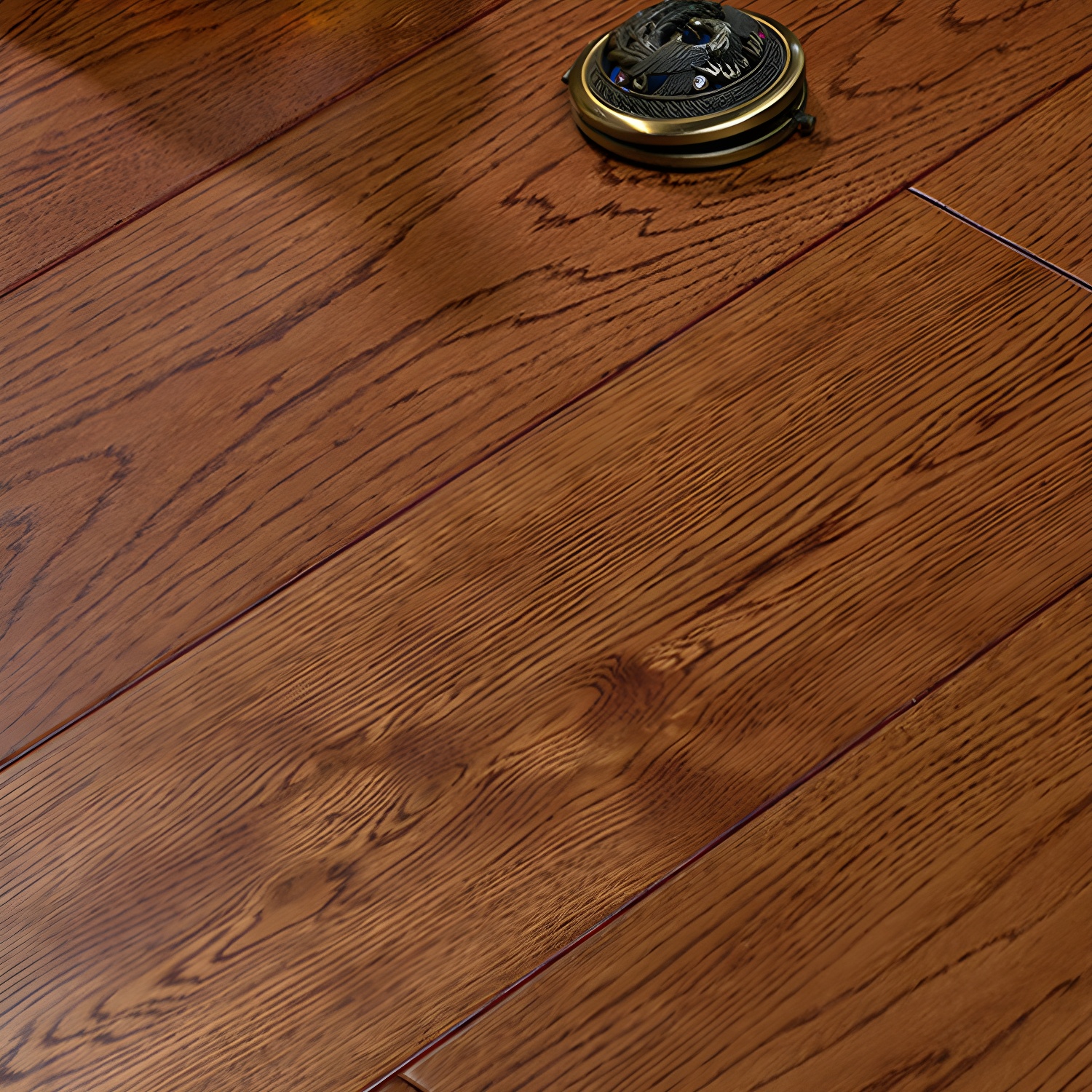 Smooth Medium Wood Oak Hardwood Flooring with Waterproof and Scratch-Resistant Matte Finish