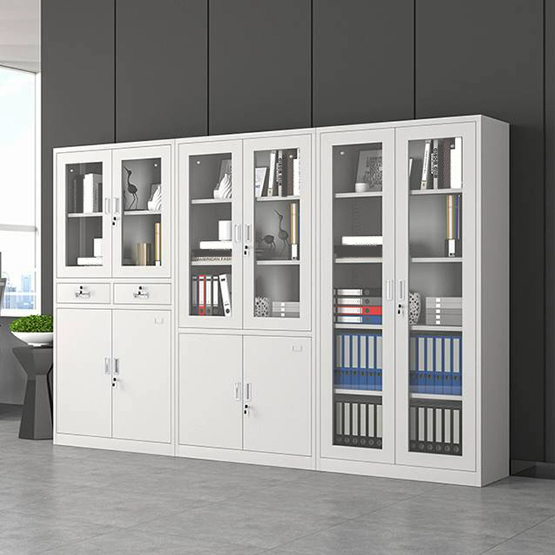 White Steel Fire Resistant Tall Filing Cabinet with Adjustable Shelves