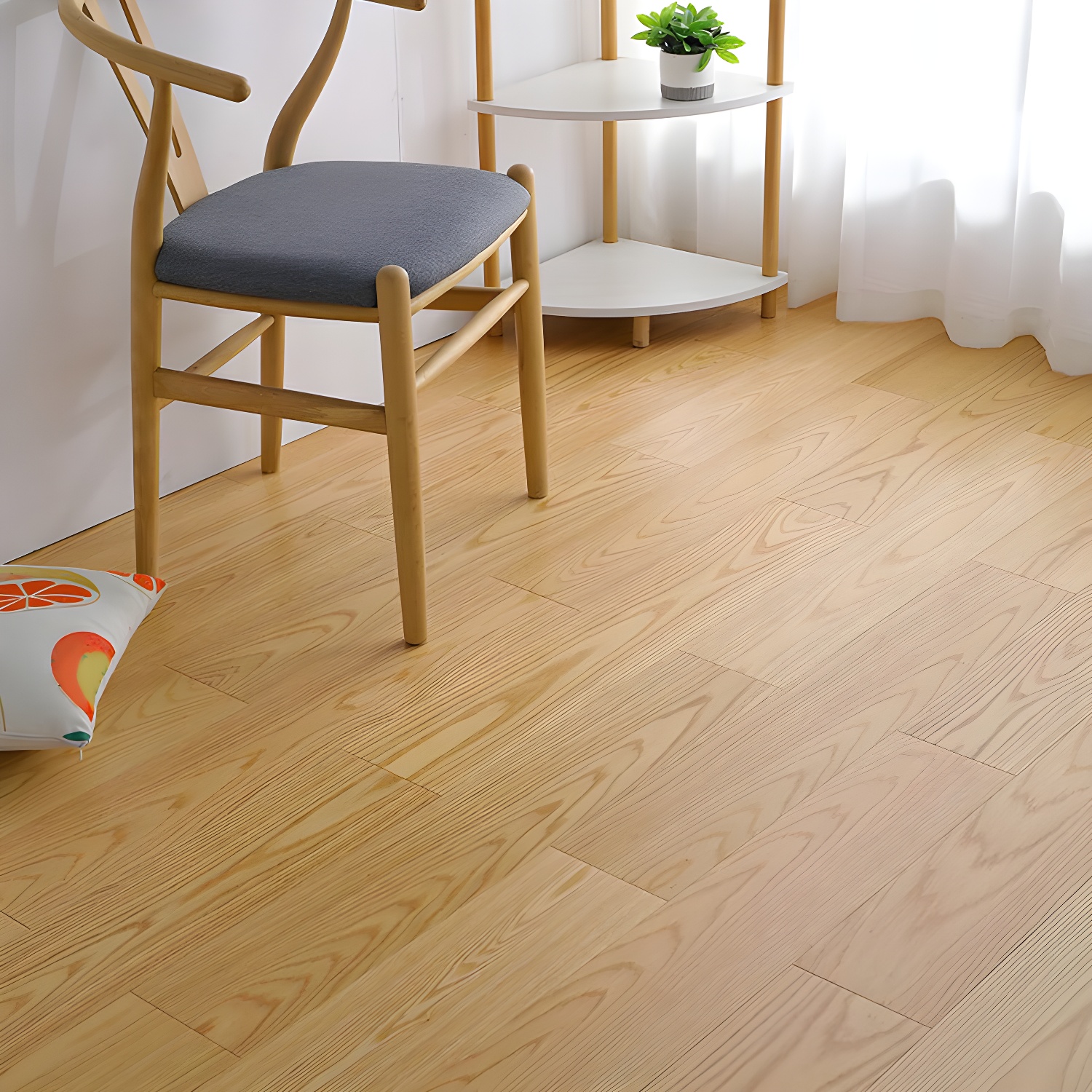 Medium Wood Waterproof Oak Solid Click-Lock Hardwood Flooring