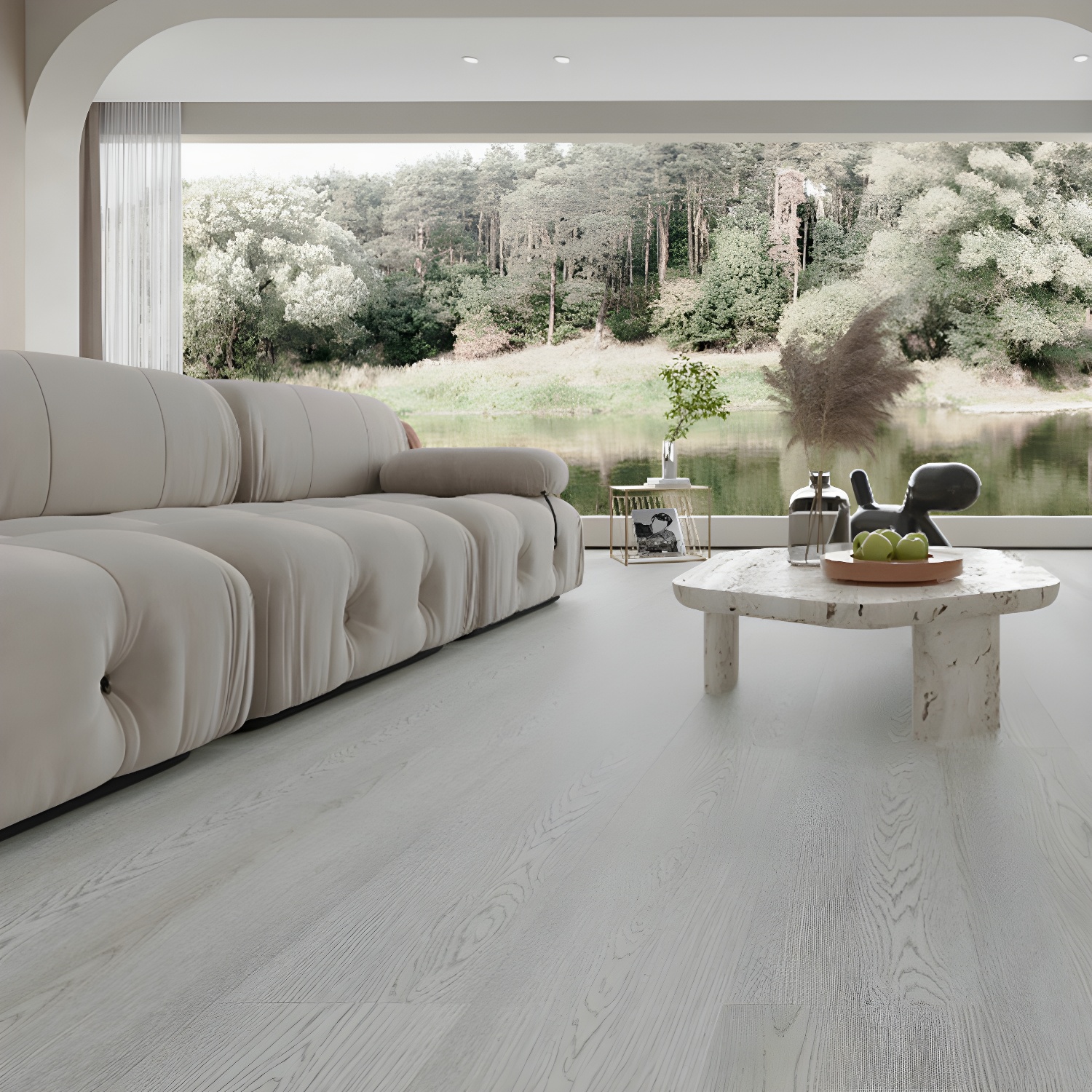 Waterproof Low Gloss Laminate Wood Planks - Scratch Resistant Flooring for Modern Living Spaces
