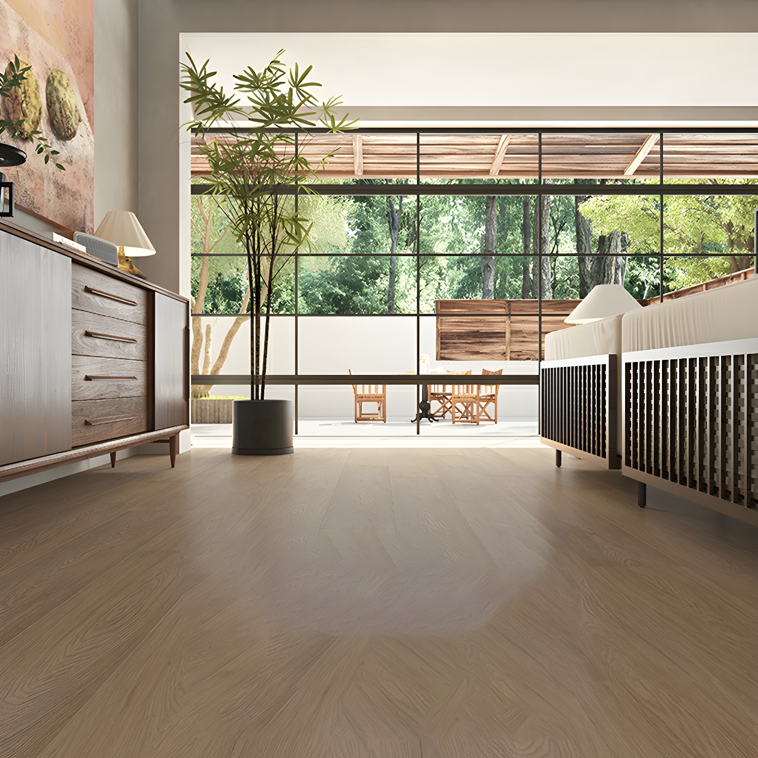 Waterproof Low Gloss Laminate Wood Planks - Scratch Resistant Flooring - 1.2cm Thickness