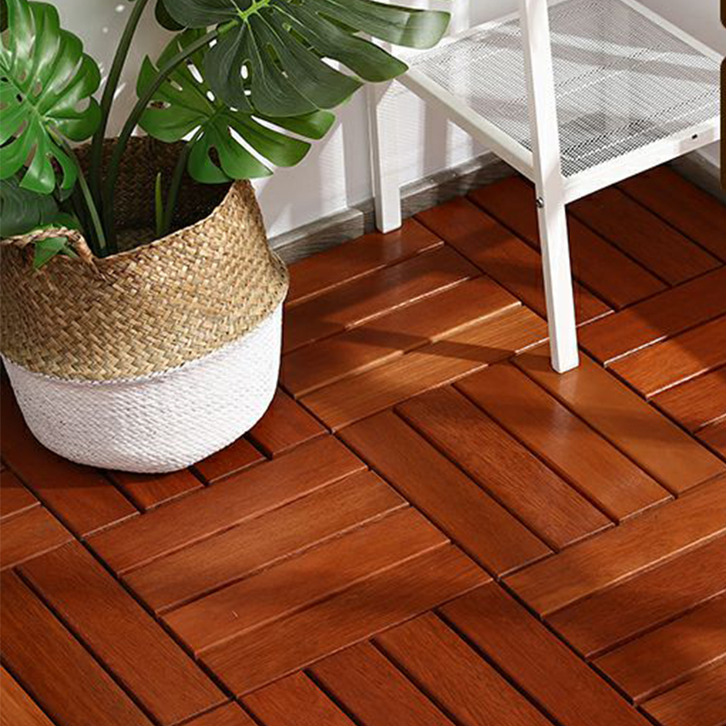 Traditional Medium Wood Parquet Solid Wood Hardwood Flooring