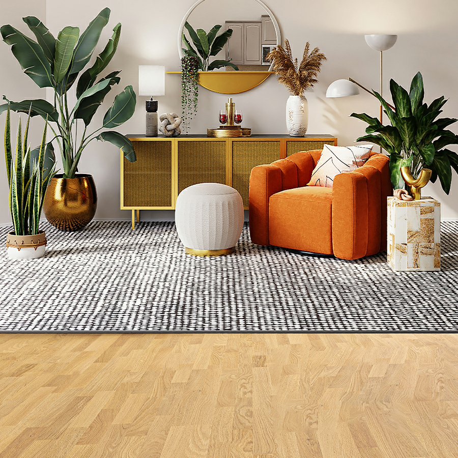 Smooth Matte Light Wood Oak Hardwood Flooring - 1.4cm Thickness