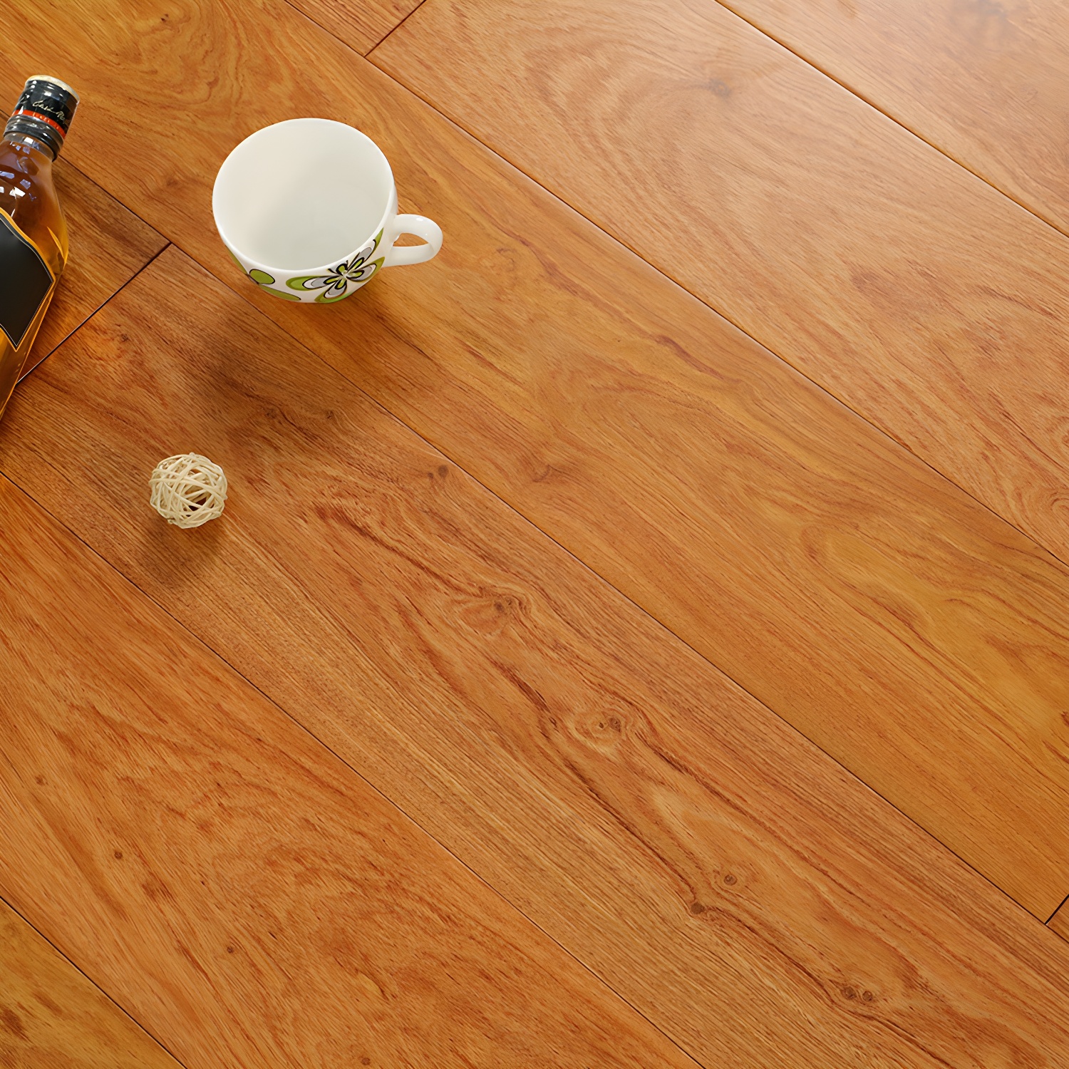 Rosewood Solid Wood Click-Lock Flooring, 1.8cm Thick, Modern Style, Medium Wood Tone