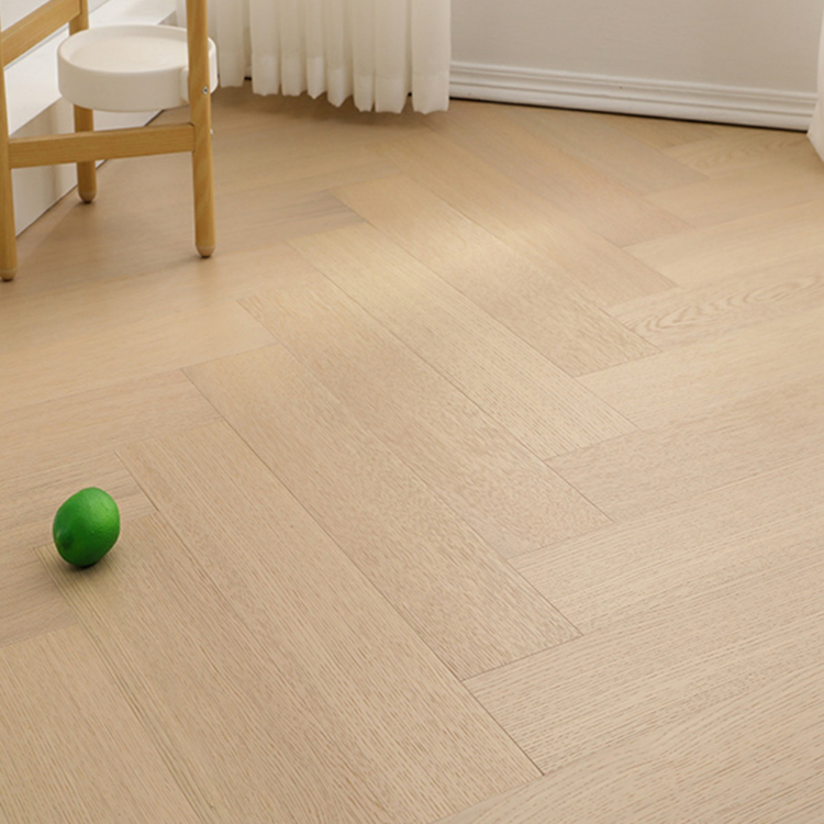 Medium Wood Modern Style Oak Parquet Solid Wood Click-Lock Flooring