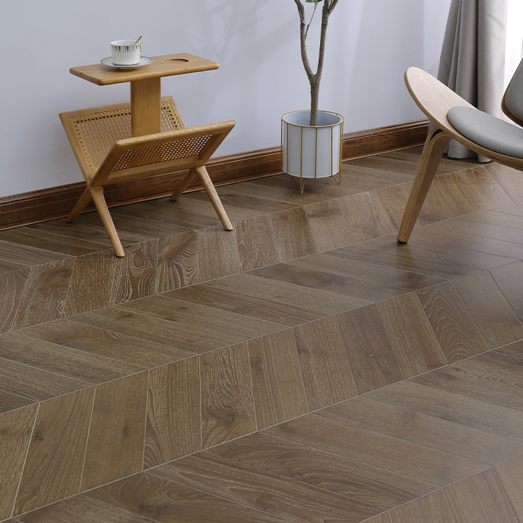 Smooth Matte Teak Parquet Engineered Brown Wood Hardwood Flooring
