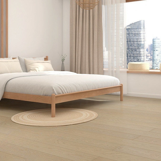 Stylish Scratch Resistant Laminate Flooring - Smooth Low Gloss Laminate Wood Planks for Living Space