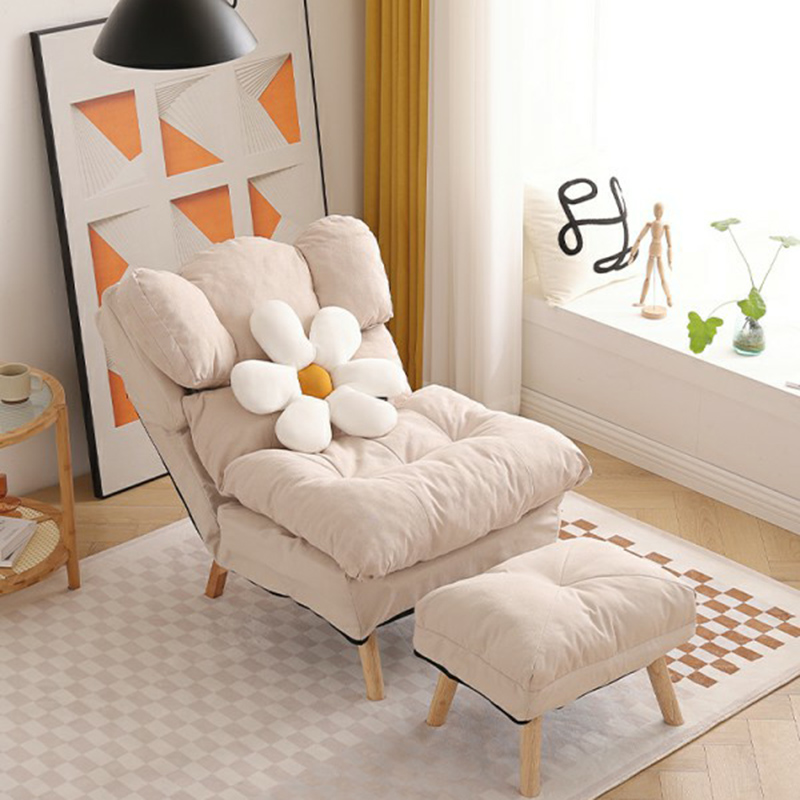 Wing Chair Recliner with Manual Push Back, Ideal for 35-40 Women - Scandinavian Style