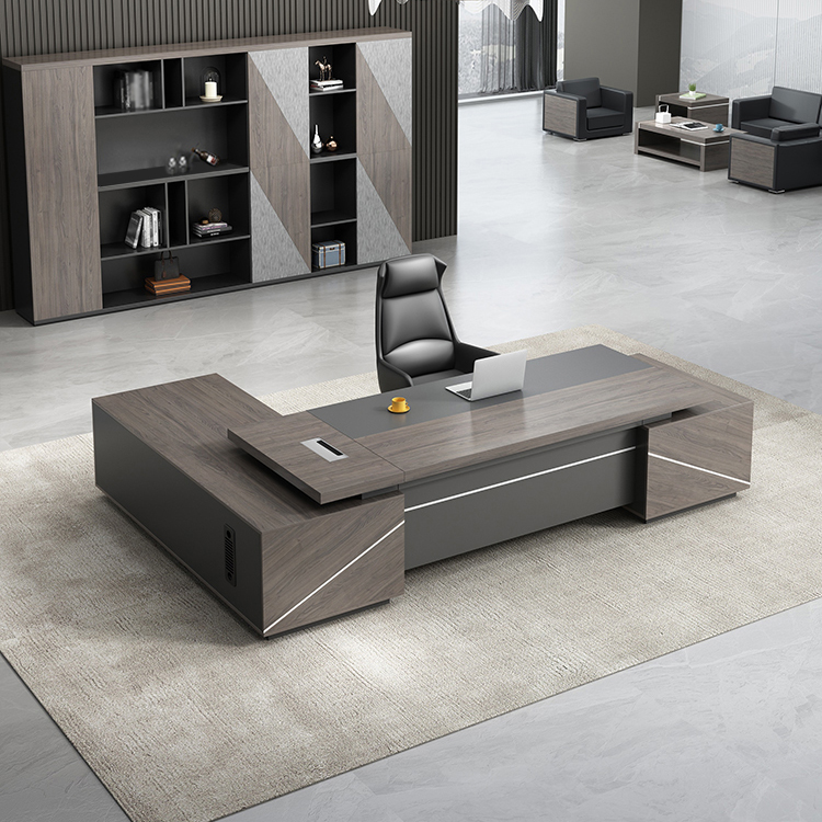 Sleek and Stylish L-Shape Executive Desk with Cable Management