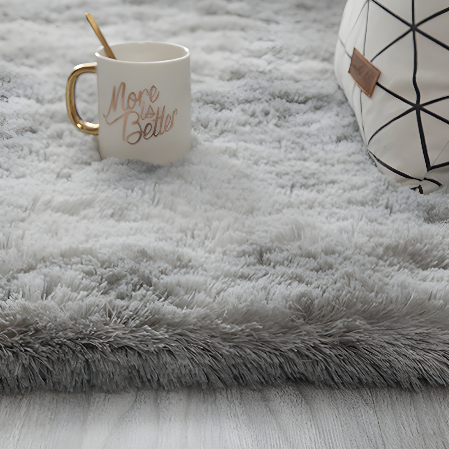 Modern Medium Thickness Polyester Area Rug with Anti-Slip Backing for Indoor Use