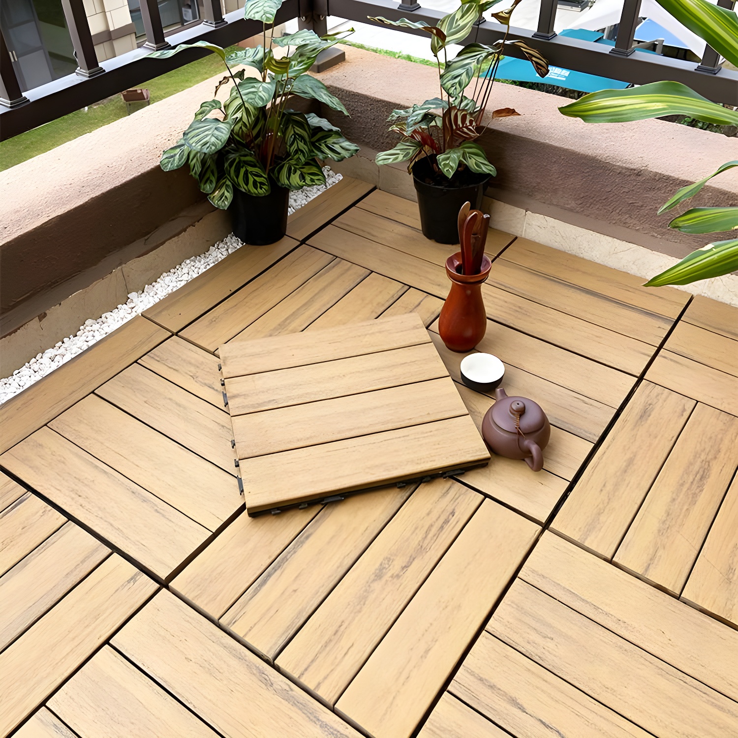 Smooth Matte Engineered Hardwood Flooring with Parquet Medium Wood Tone