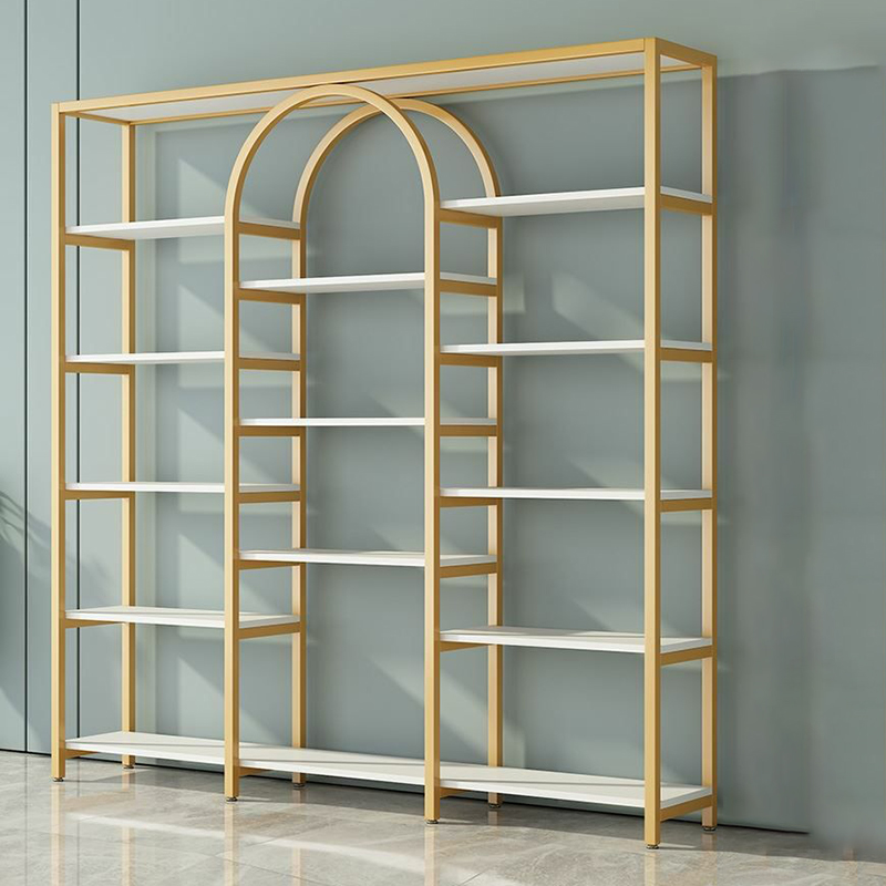 Modern White Full Assembly Needed 70" Metal Display Stand Without Distressing or Lighting