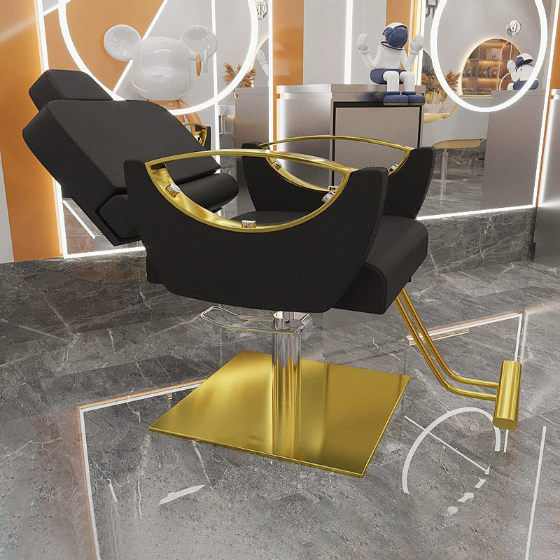 Modern Rust Resistant Swivel Barber Chair with Adjustable Headrest for Hair Salon Stylist