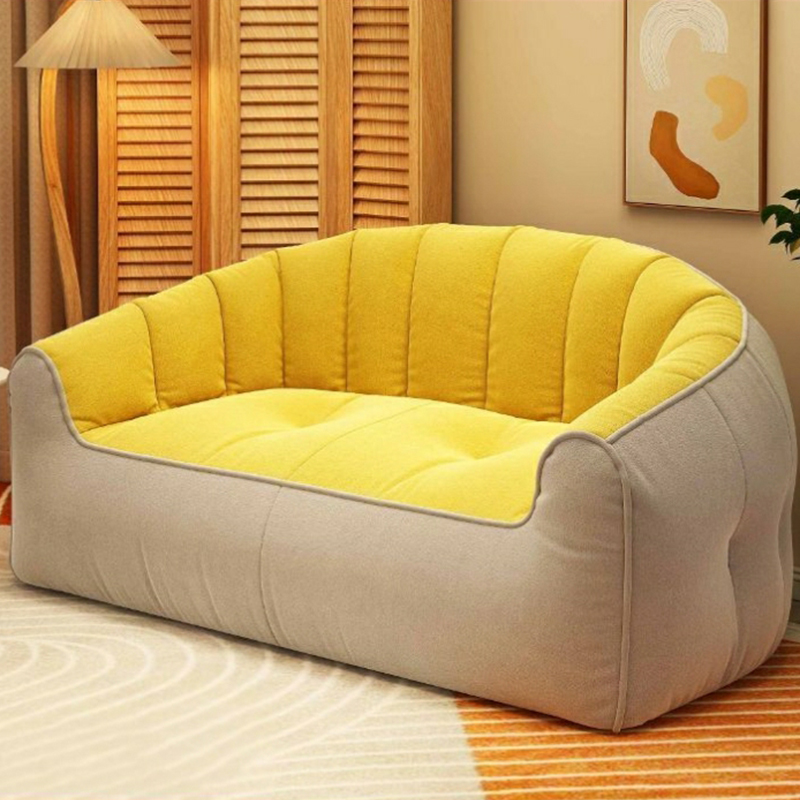 Large/Oversized Snowflake Velvet Bean Bag Sofa for Comfort 2-Seater with Removable Cover