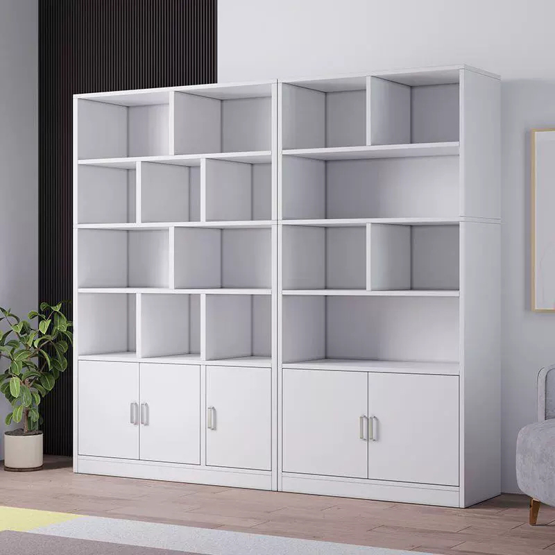 Contemporary Manufactured Wood Display Stand with Open Storage