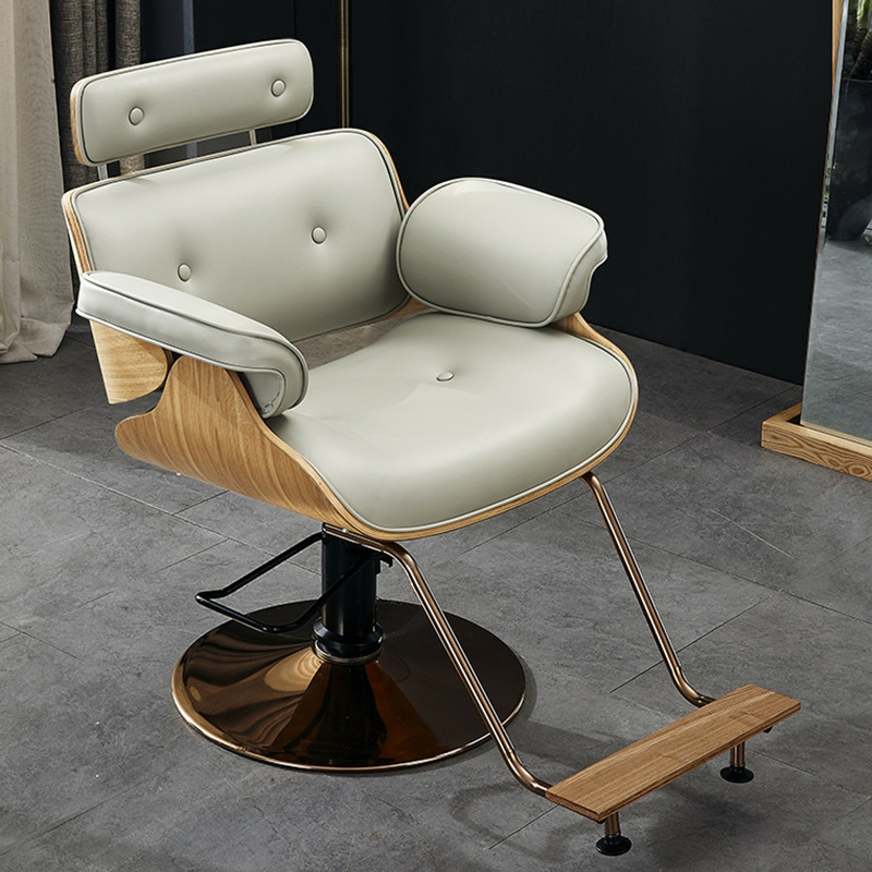 Rectangle-Shaped Leather Upholstery Styling Chair with Footrest