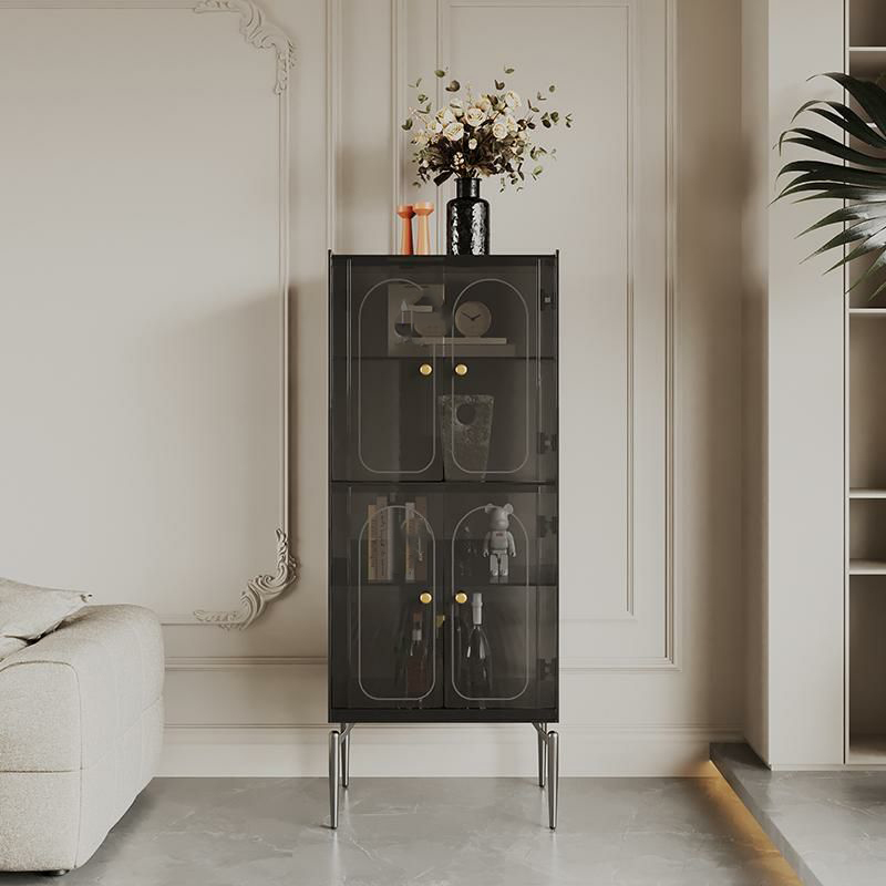 Contemporary Acrylic Display Cabinet with Hutch for Home Use