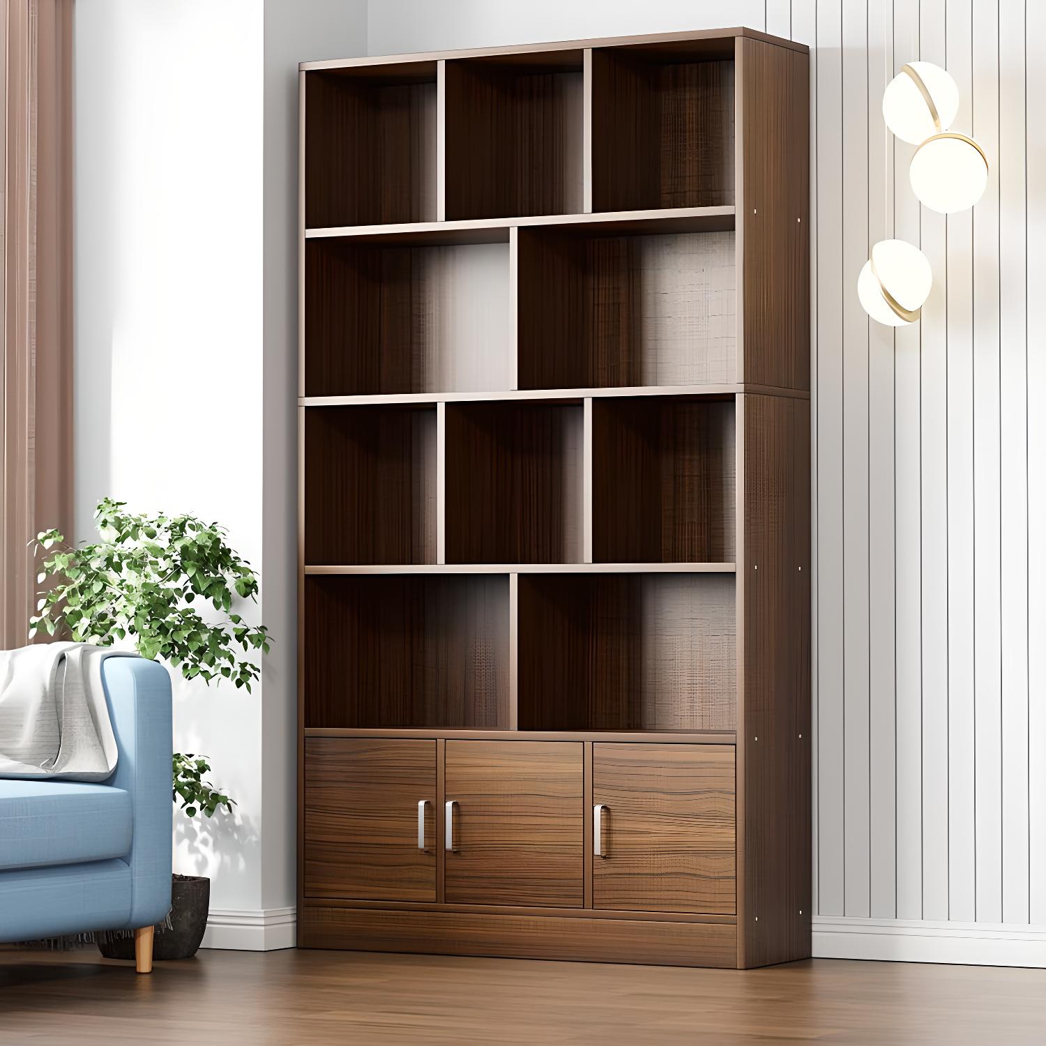 Modern Living Room Manufactured Wood Display Stand with Open Shelving