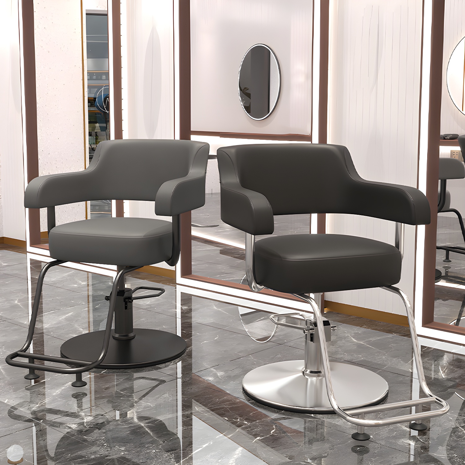 Sponge Seat Cushion Ergonomic Styling Chair with Stainless Steel Foot Pedal