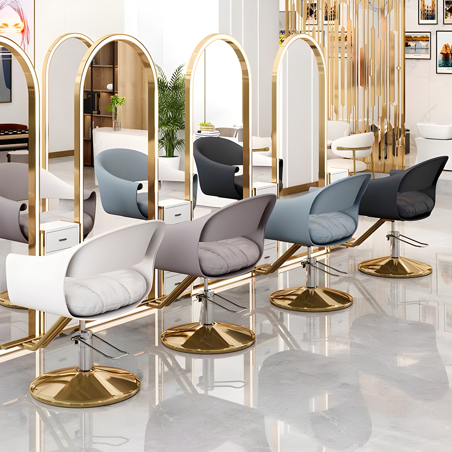 Swivel Adjustable Height Styling Chair 20.5" L x 20.5" W x 31.5" H Salon Chair