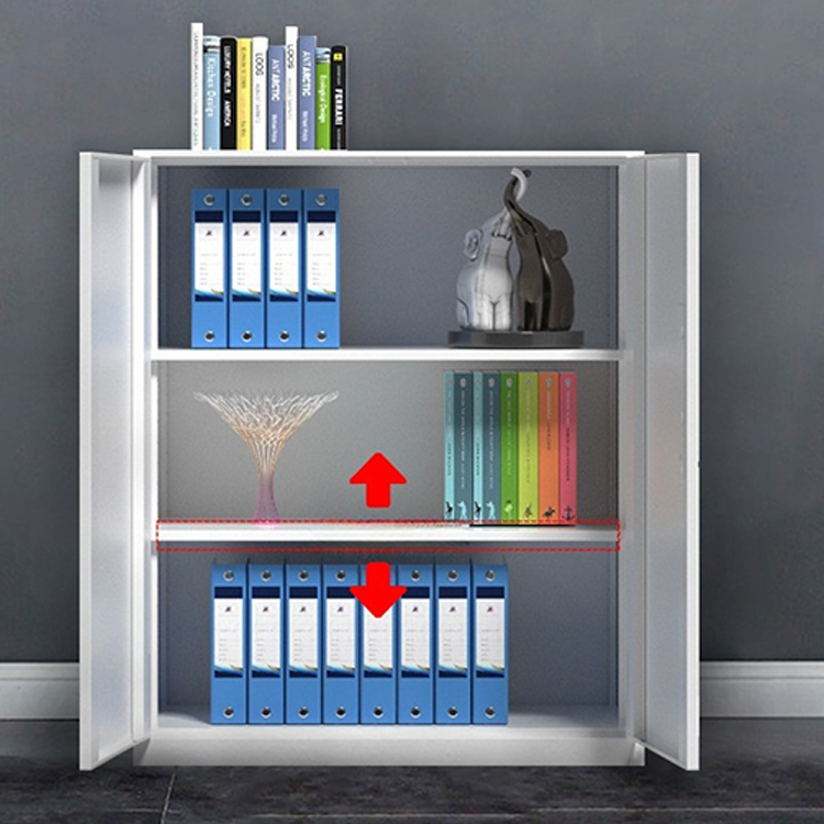 Simplistic White Steel Corrosion Resistant Office Storage Cabinets with Cabinet and Locking Door